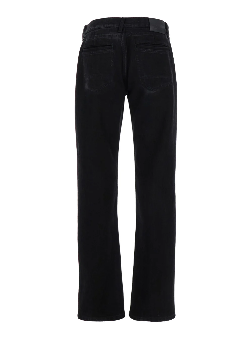 Calças Pretas Alexander McQueen com Patch de Logotipo na Parte de Trás e Efeito Desgastado em Jeans de Algodão para Homem