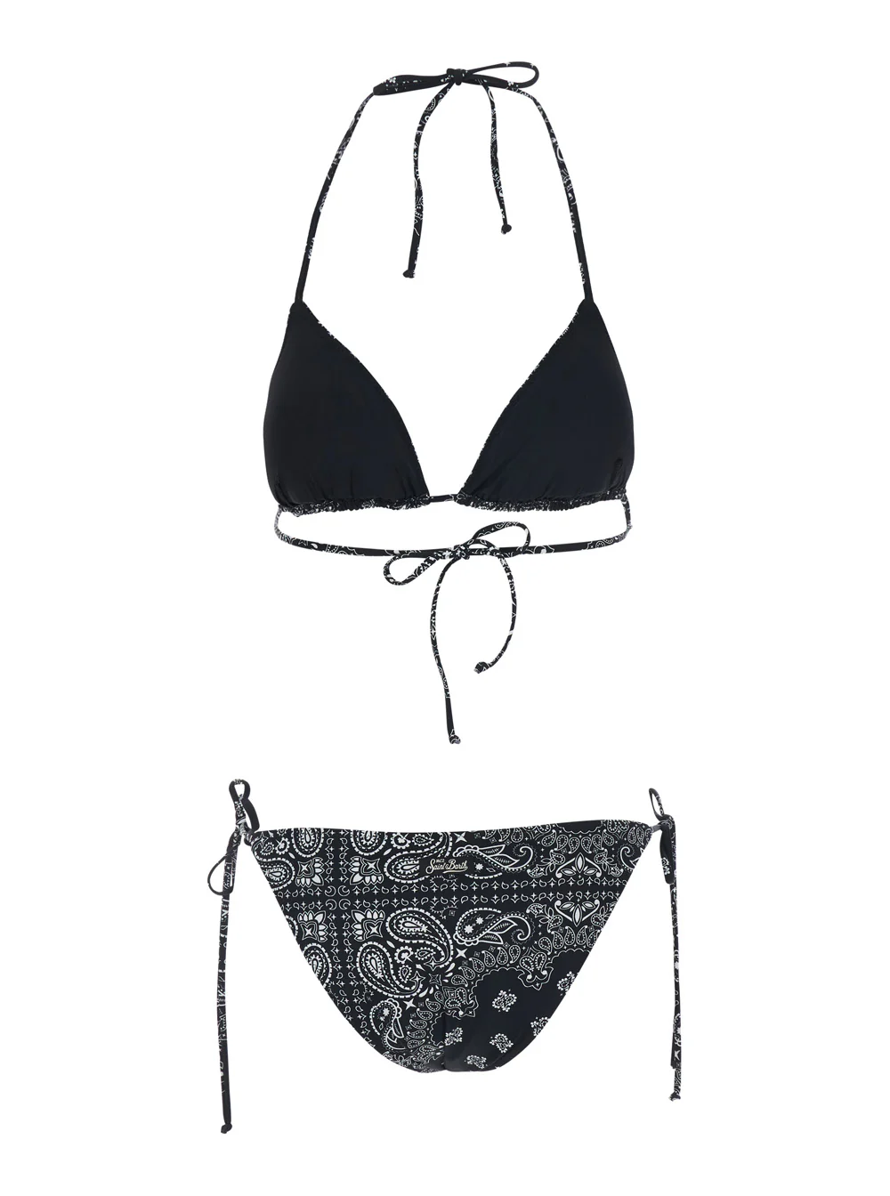Mc2 Saint Barth Kids LEAH TEEN - BANDANNA ROUND 00 Bikini Praia Preto