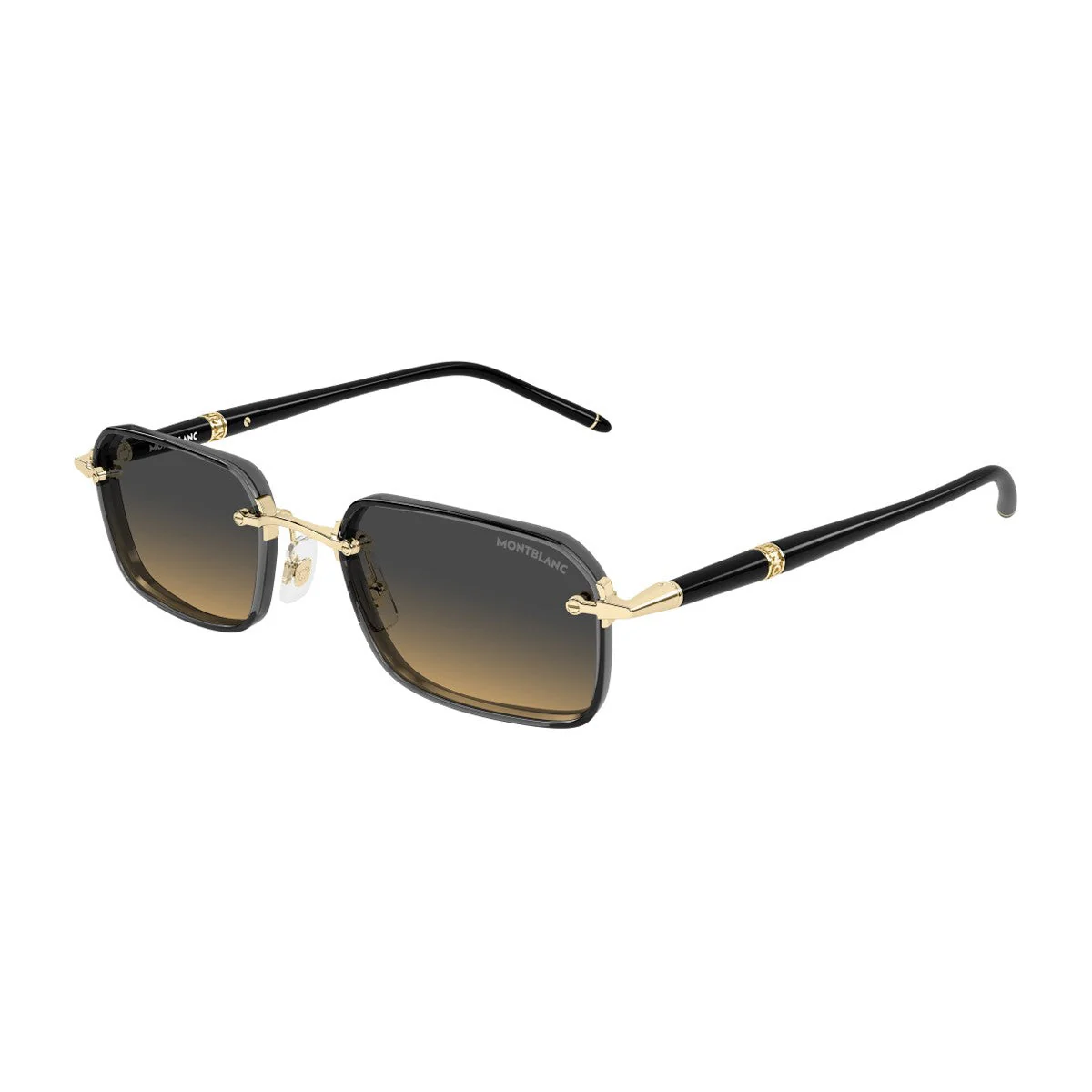 Óculos de Sol Montblanc Mb0483s Linea Meisterstück Gold Metallo/iniettato Óculos de Sol Montblanc Mb0483s Linea Meisterstück Gold Metallo/iniettato