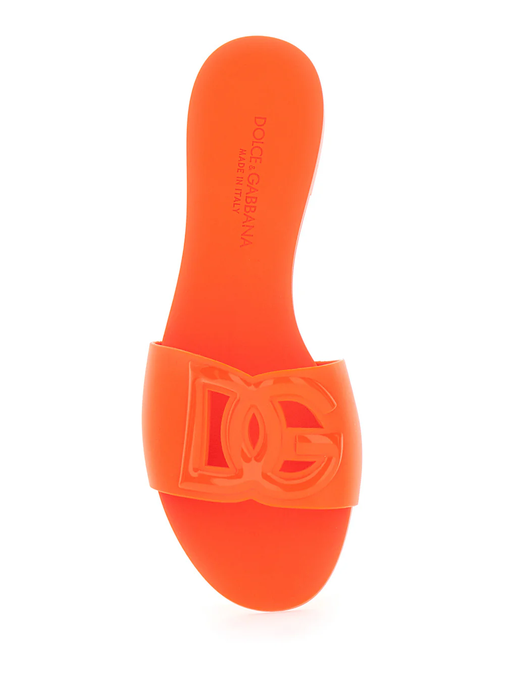 Dolce & Gabbana Sandálias Planas com Cortes Laranja Dolce & Gabbana Sandálias Planas com Cortes Laranja