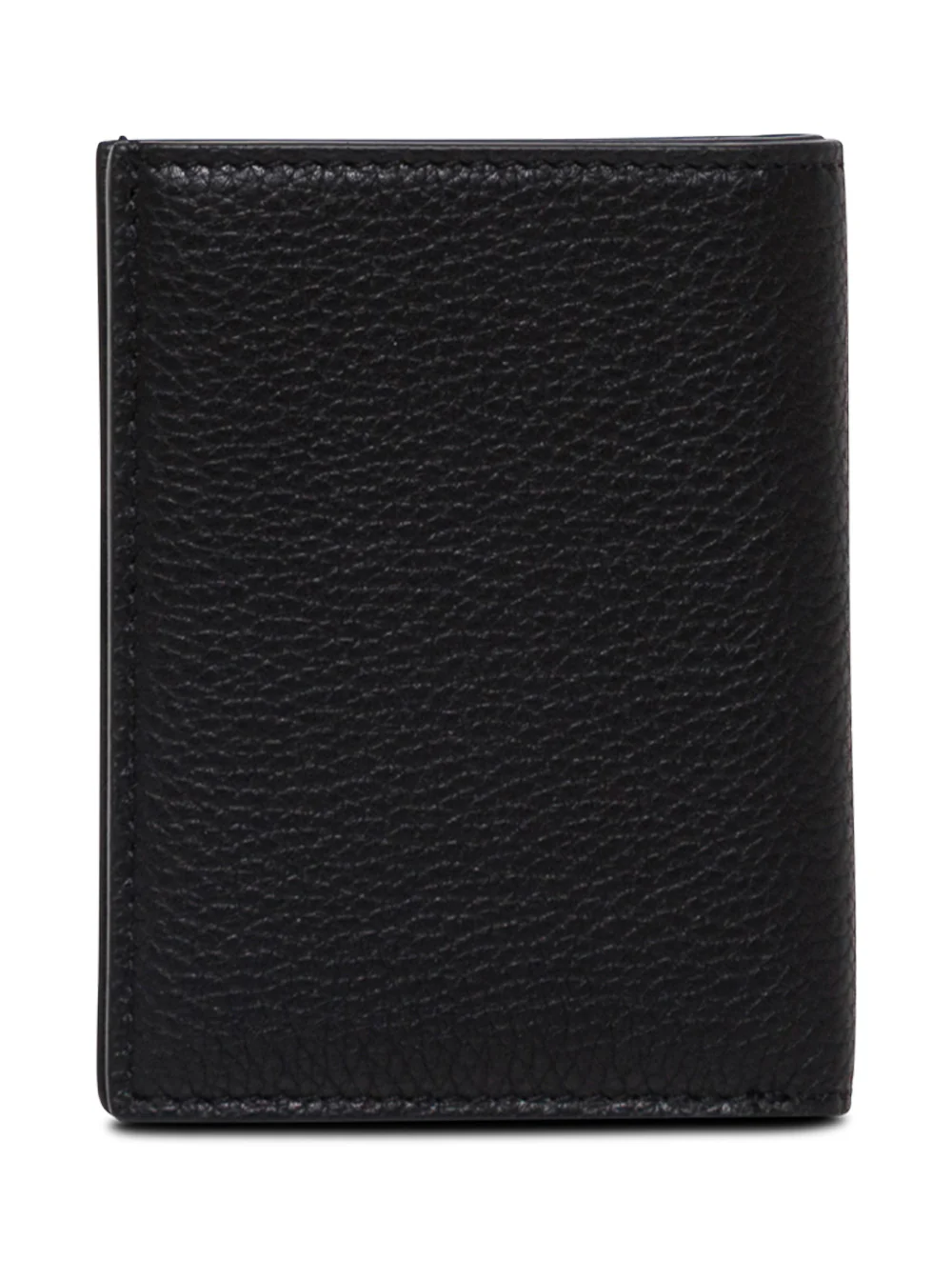 Porta-cartões Tom Ford com Letras em relevo no logotipo na frente, Couro Granulado Preto para Homens, Produtos de Novilho
