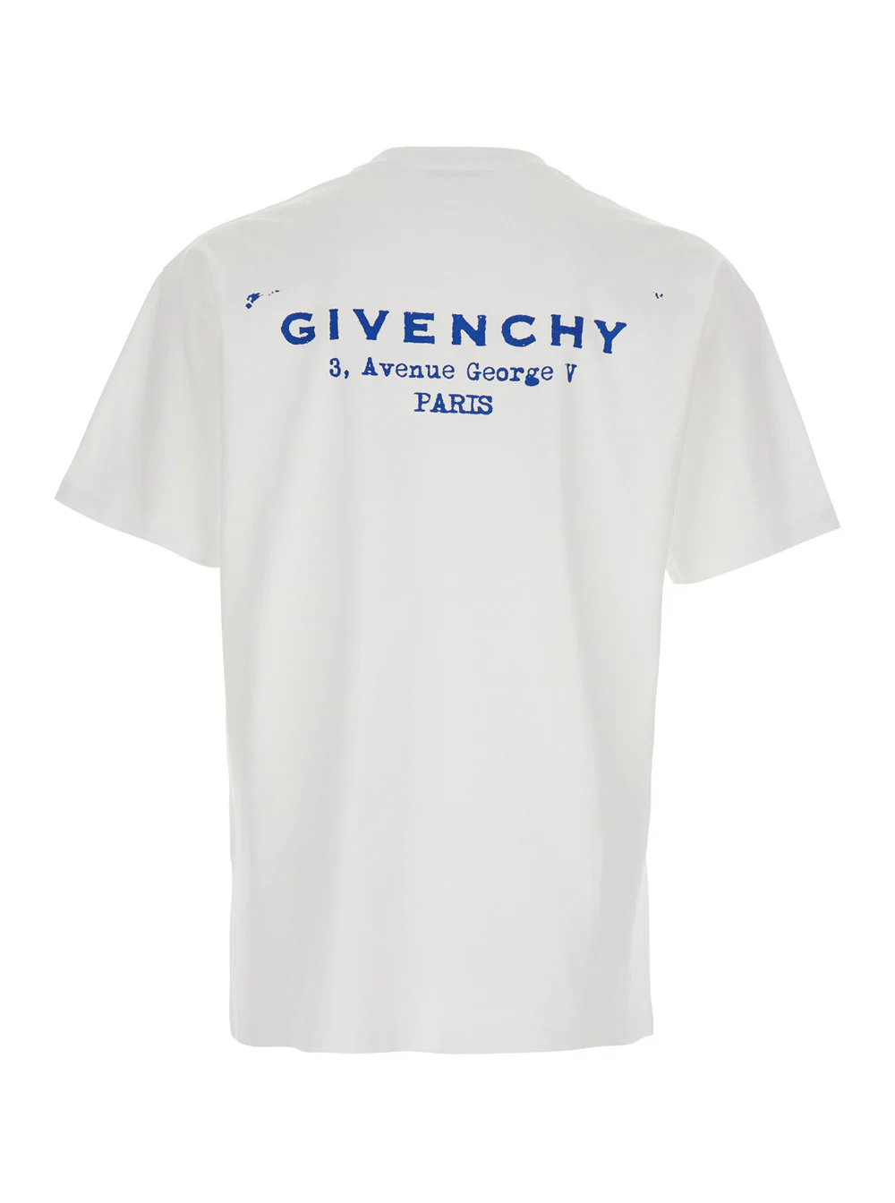 Camiseta Branca com Gola Redonda e Letras de Logotipo na Parte de Trás em Algodão para Homens – Camisetas e Camisetas Polo Camiseta Branca com Gola Redonda e Letras de Logotipo na Parte de Trás em Algodão para Homens - Camisetas e Camisetas Polo