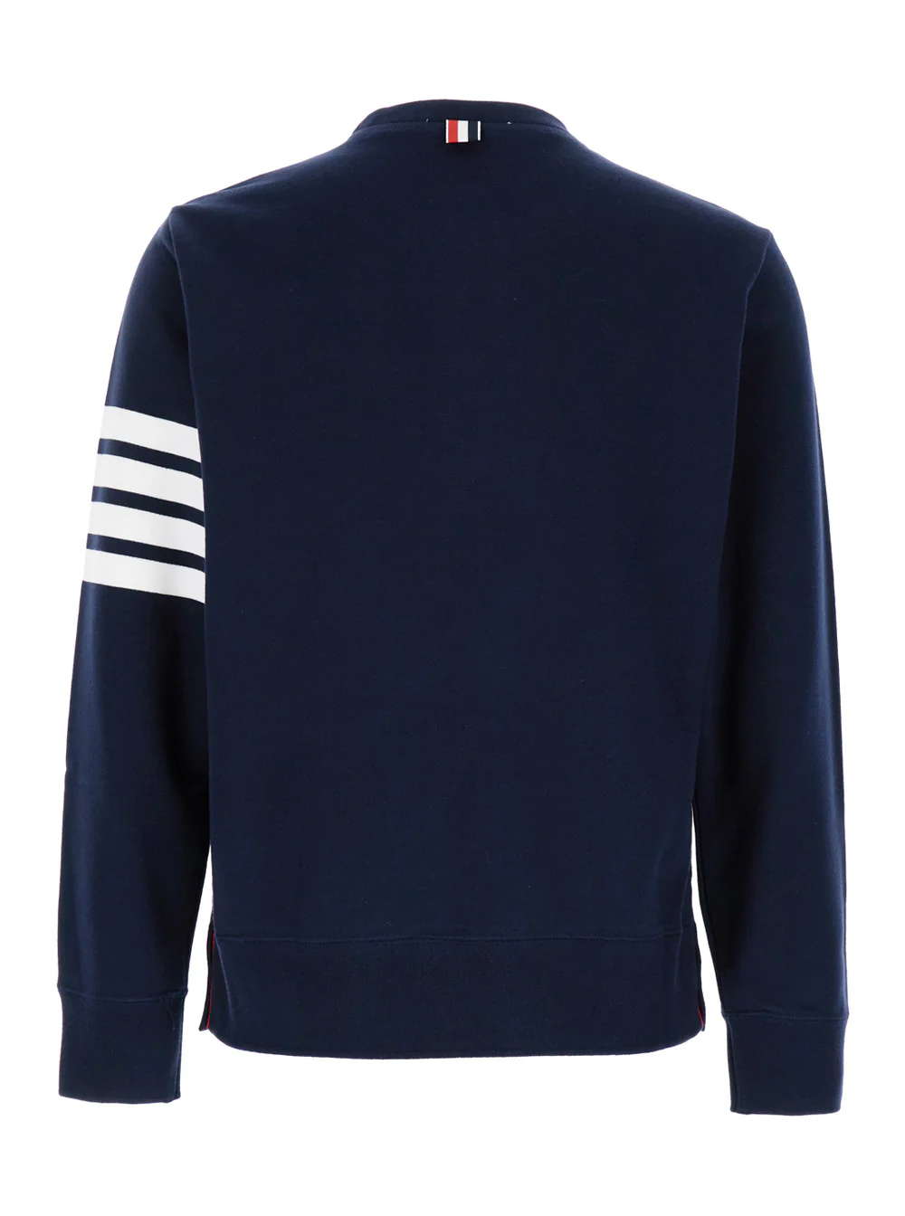 Camisola de Moletom com Gola Redonda Thom Browne com Detalhe de 4 Barras em Azul para Homens Blu 100 % Algodão Camisolas