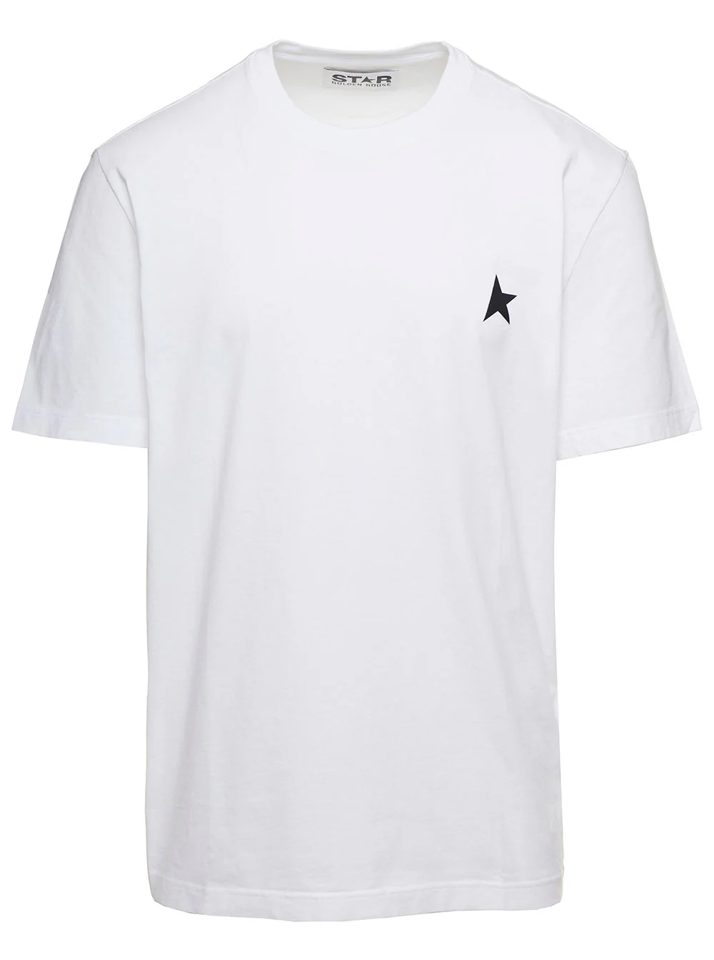 Camiseta Branca Golden Goose com Gola Redonda e Estampa de Logotipo de Uma Estrela na Frente para Homens Camisetas de Algodão Camisetas Polo Camiseta Branca Golden Goose com Gola Redonda e Estampa de Logotipo de Uma Estrela na Frente para Homens Camisetas de Algodão Camisetas Polo