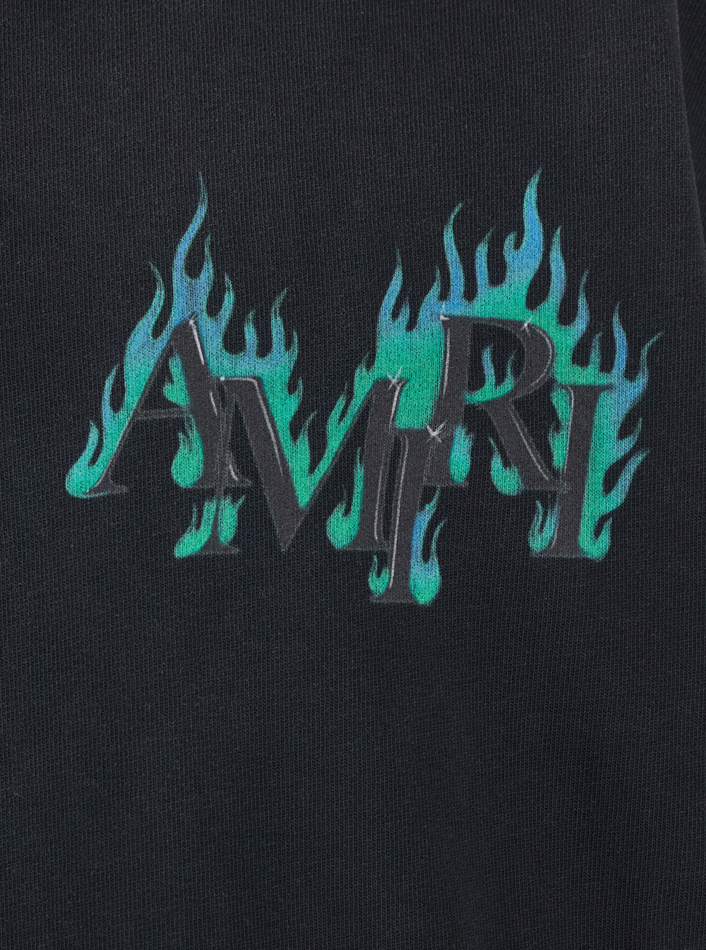 Camiseta Preta Amiri com Letreiro de Logotipo na Frente e Nas Costas em Camisetas de Homem de Algodão e Camisetas Polo