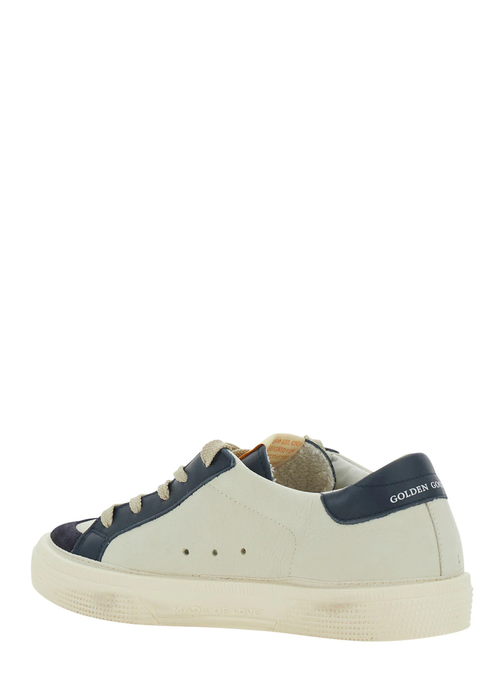 Sapatilhas Brancas para Crianças Golden Goose com Parte Superior em Nubuck e Suede, Estrela Lamelada no Talão em Couro Mulheres Vaca