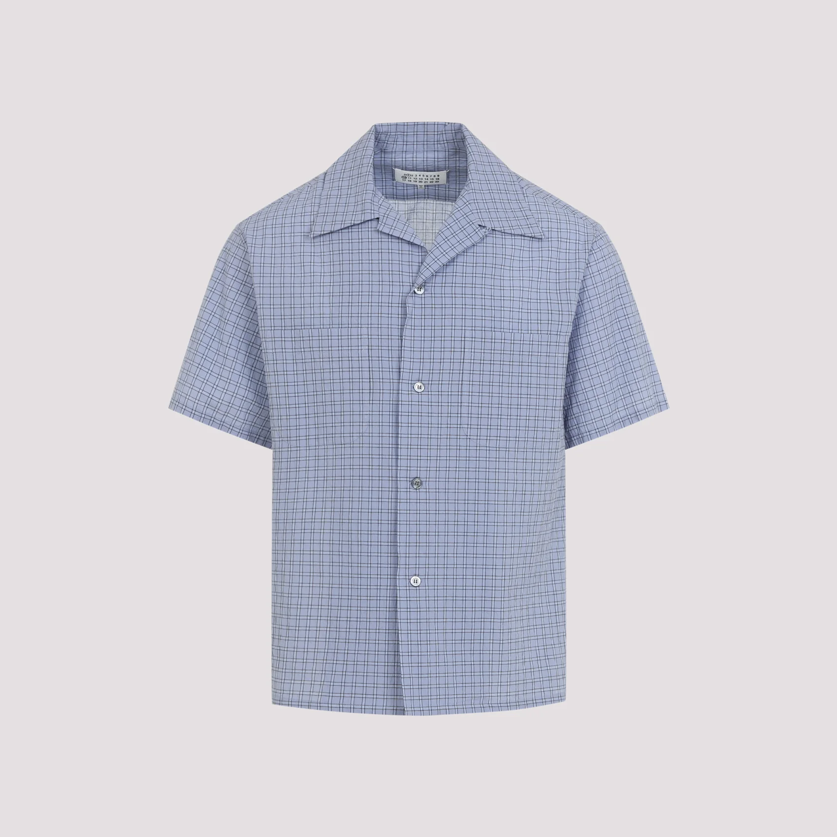 Camisa de Linho Azul de Algodão Maison Margiela