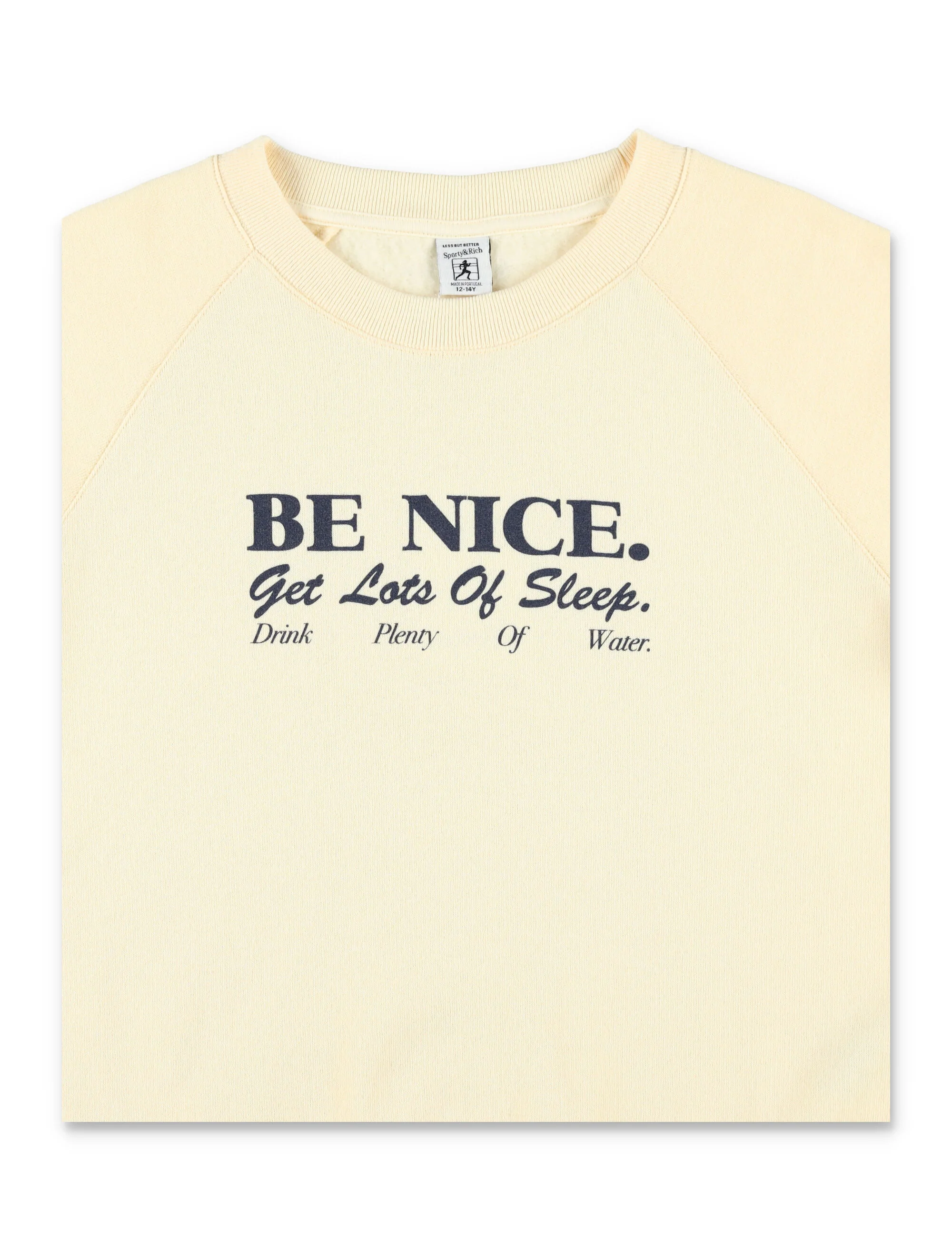 Sporty & Rich Be Nice Kids Sweatshirt Creme Almond Algodão