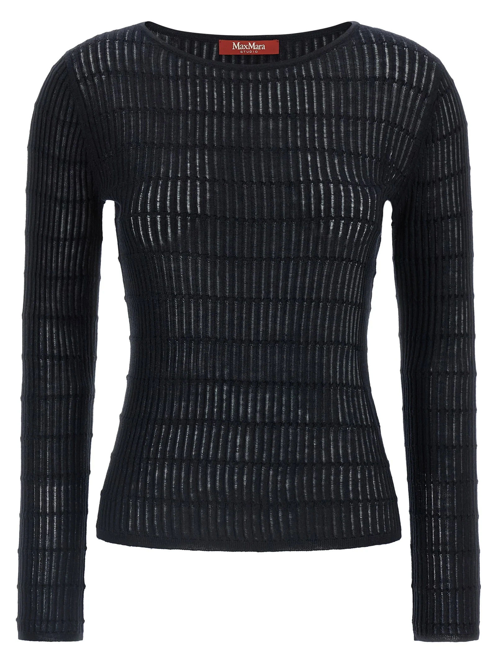 Suéter Max Mara Studio MstPedone Azul Suéter de Seda, Cardigans