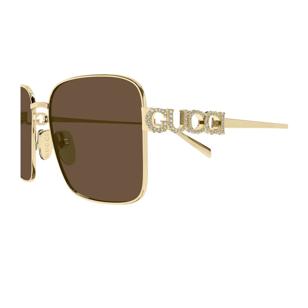 Óculos de Sol Gucci Gg1937s Linea Name Of Brand Ouro Metálico