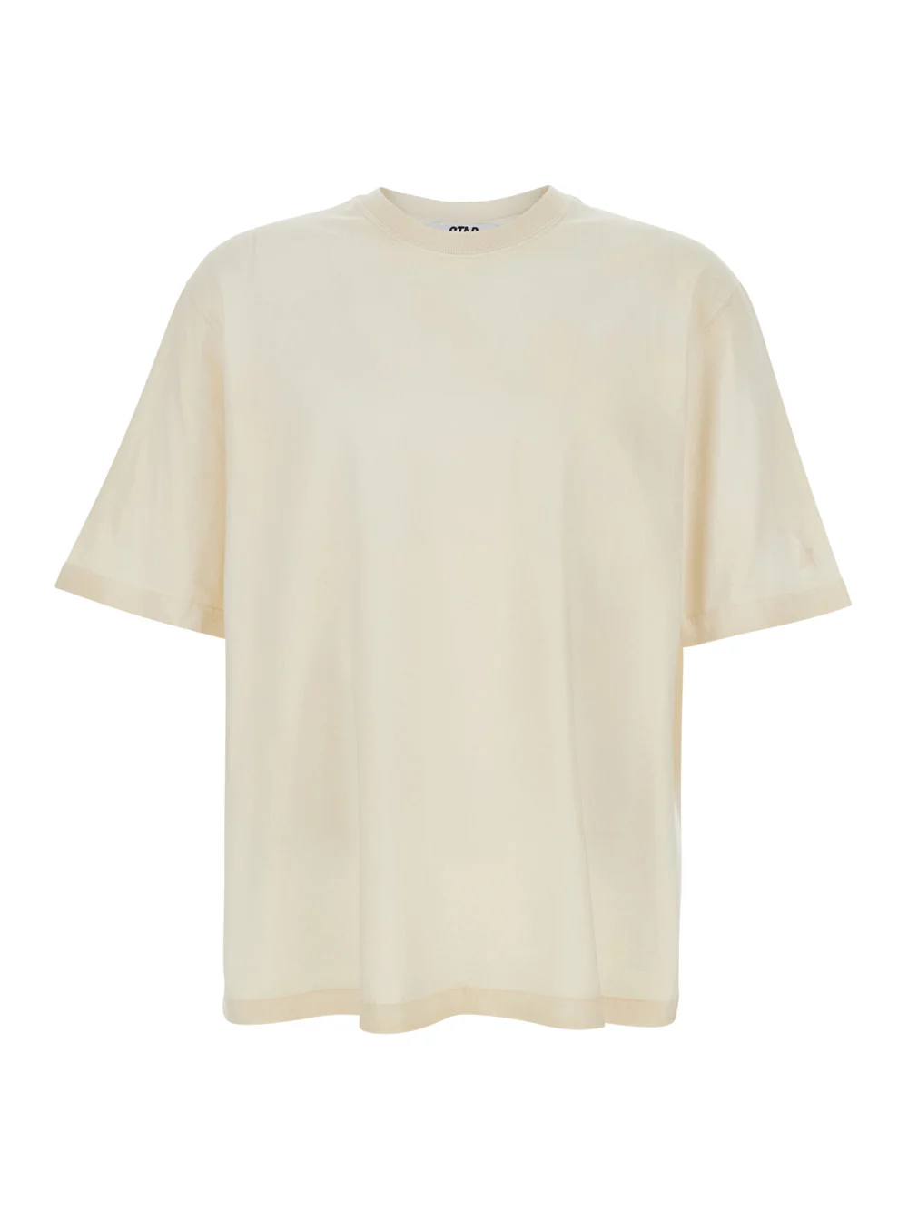 Camiseta Off-White Golden Goose com Logo Impresso nas Costas para Homens Camisetas de Algodão e Camisetas Polo Camiseta Off-White Golden Goose com Logo Impresso nas Costas para Homens Camisetas de Algodão e Camisetas Polo
