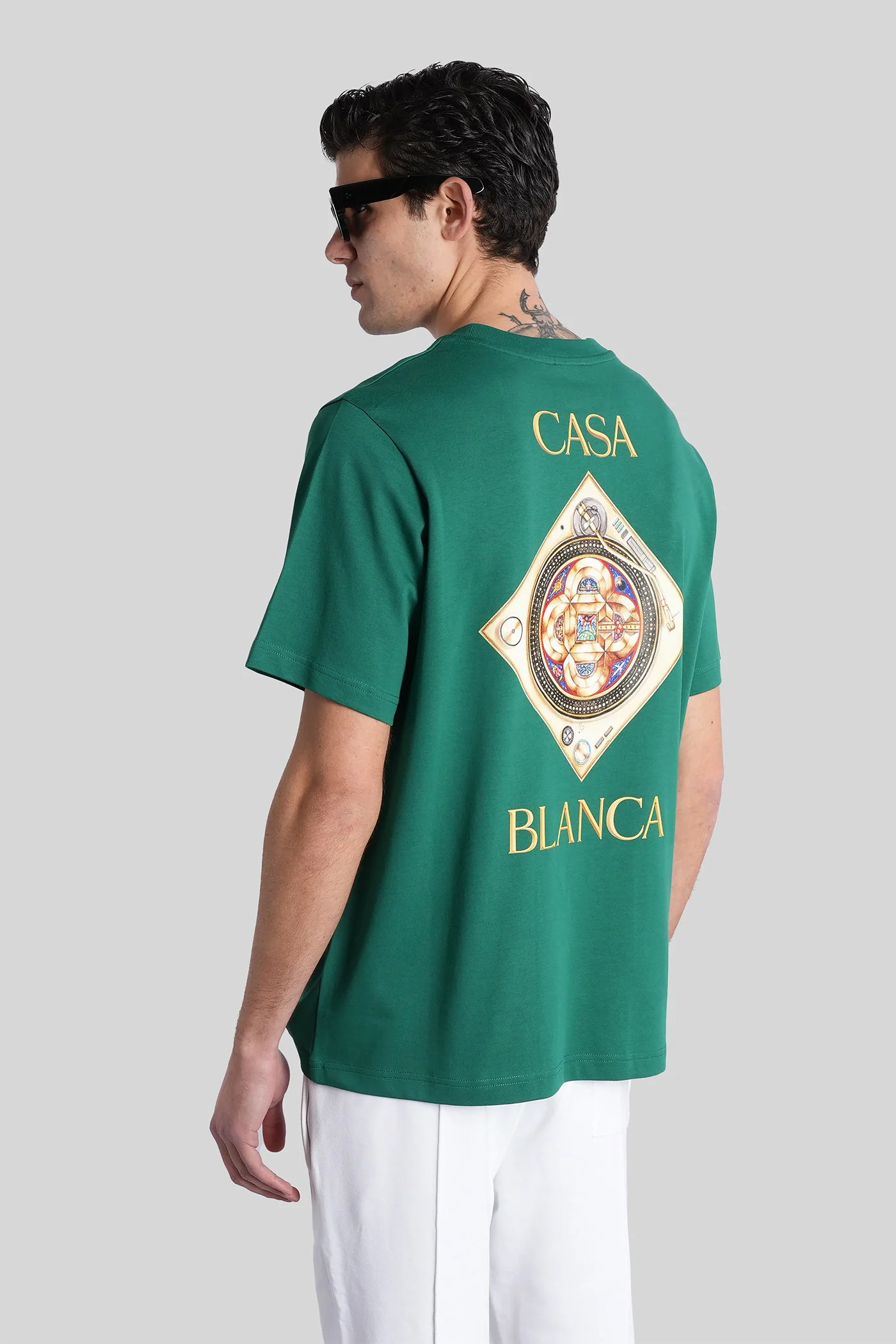 Camiseta Casablanca em algodão verde Vestuário