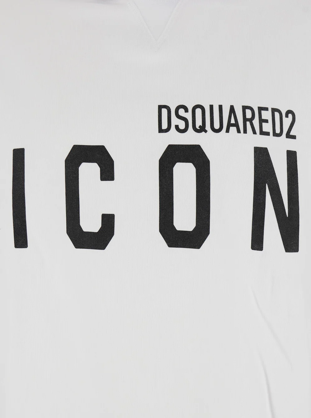 Moletom Branco Dsquared2 de Algodão com Estampa Frontal para Homens Moletom Branco Dsquared2 de Algodão com Estampa Frontal para Homens