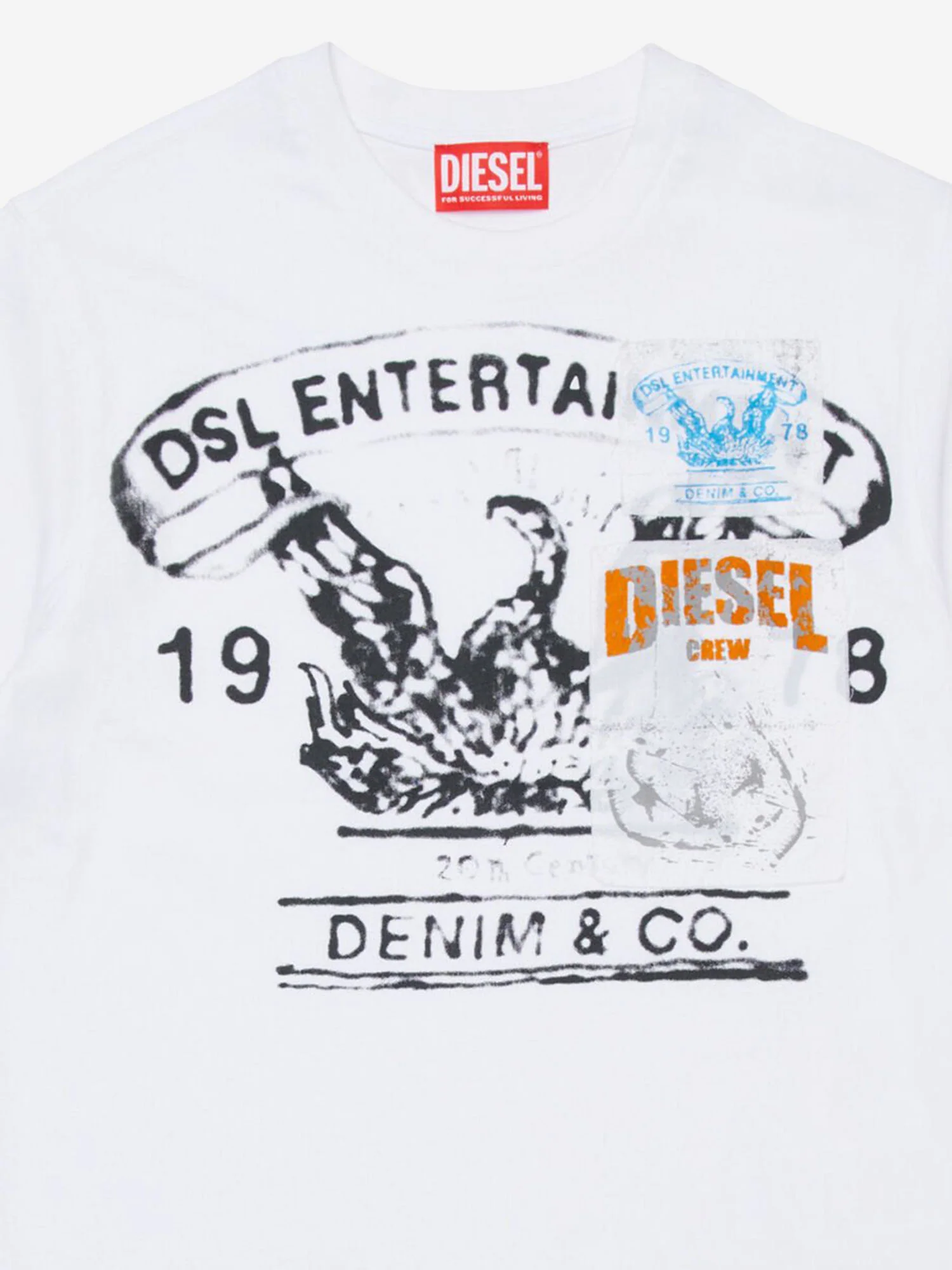 Camisetas e Polos Diesel Brancas de Algodão