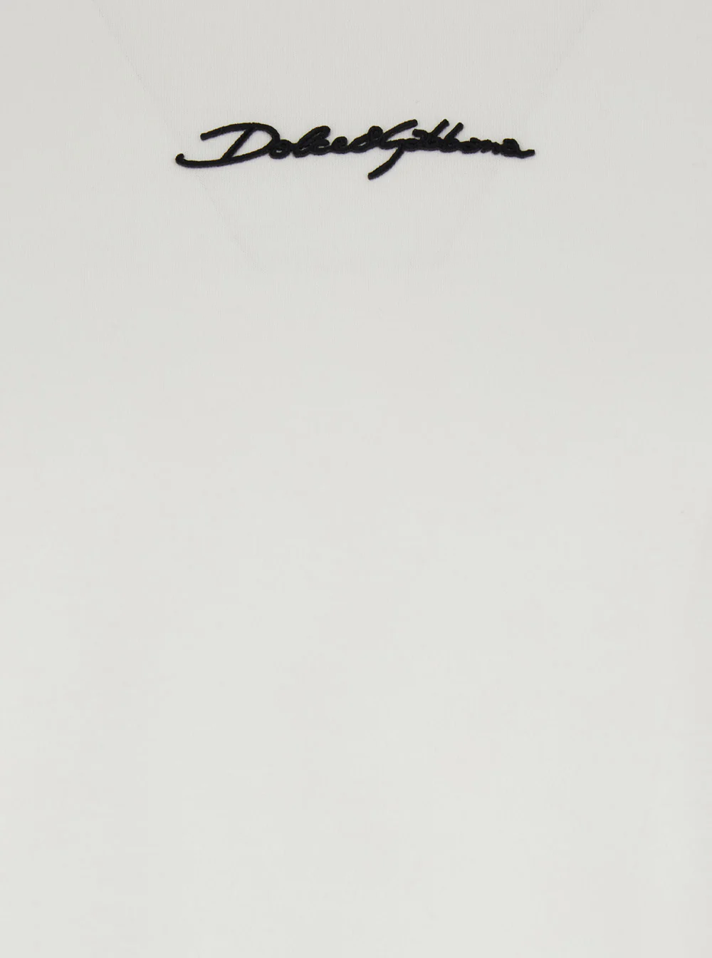 Camiseta Branca com Gola Redonda e Estampa de Logotipo Signature em Algodão para Homens Camisetas e Camisetas Polo