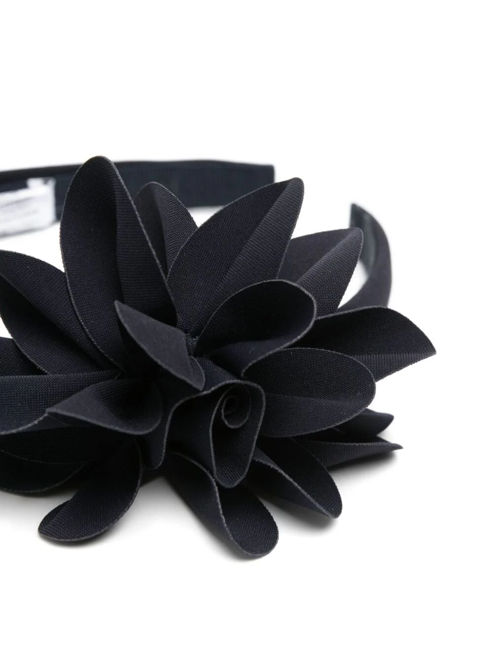 Faixa para Cabelo Infantil Preto com Aplicação de Flor Tecido Menina Azul Poliamida Elastano Acessórios para Cabelo
