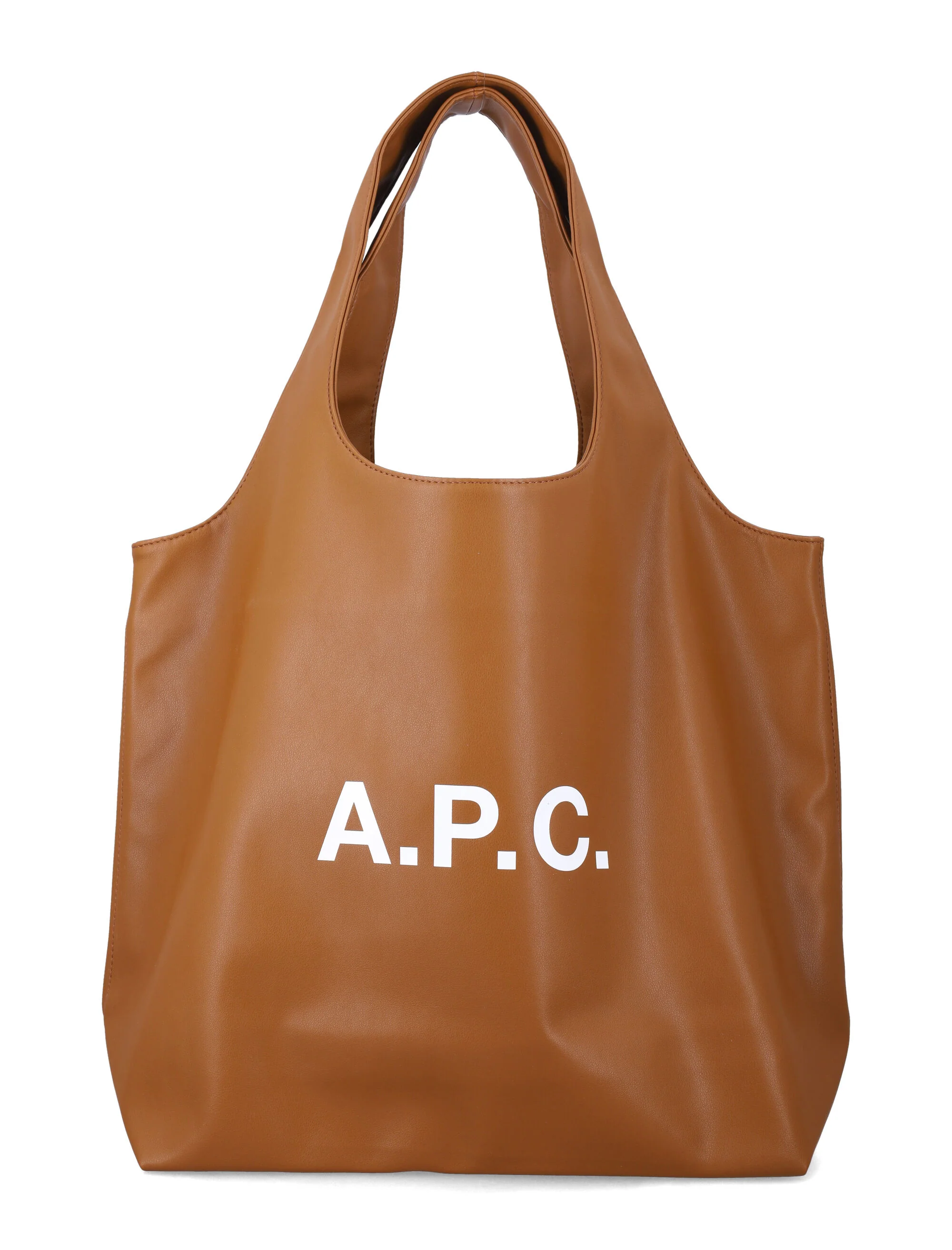 Bolsa tote A.P.C. Ninon com logotipo Camel Poliuretano