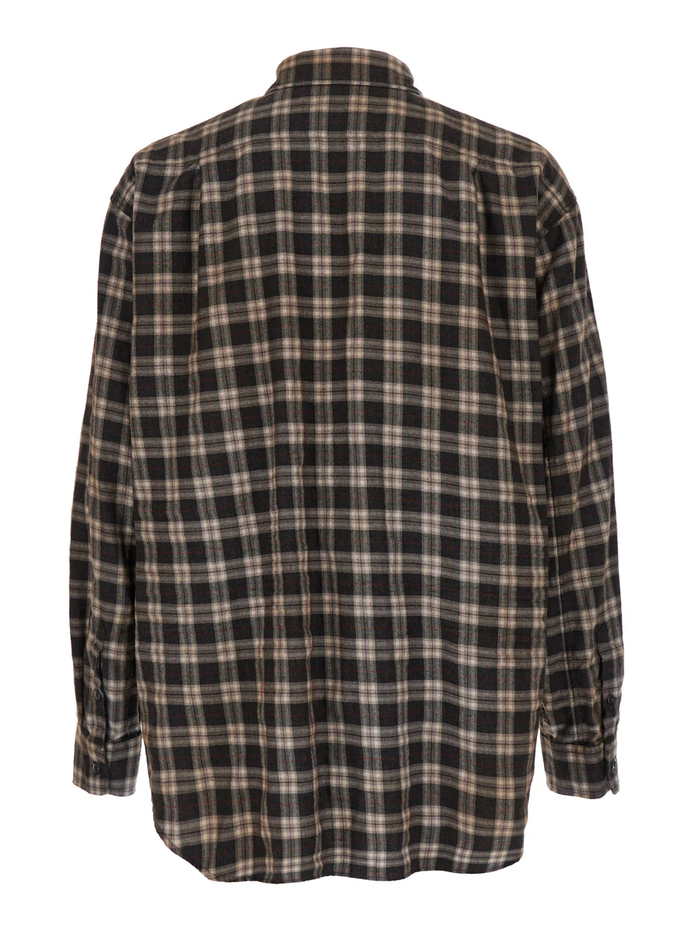 Camisa Marrom Dsquared2 D2 x Magliano com Detalhe de Gravata na Frente e Motivo Xadrez em Todo o Tecido em Camisas de Homem de Algodão Camisa Marrom Dsquared2 D2 x Magliano com Detalhe de Gravata na Frente e Motivo Xadrez em Todo o Tecido em Camisas de Homem de Algodão