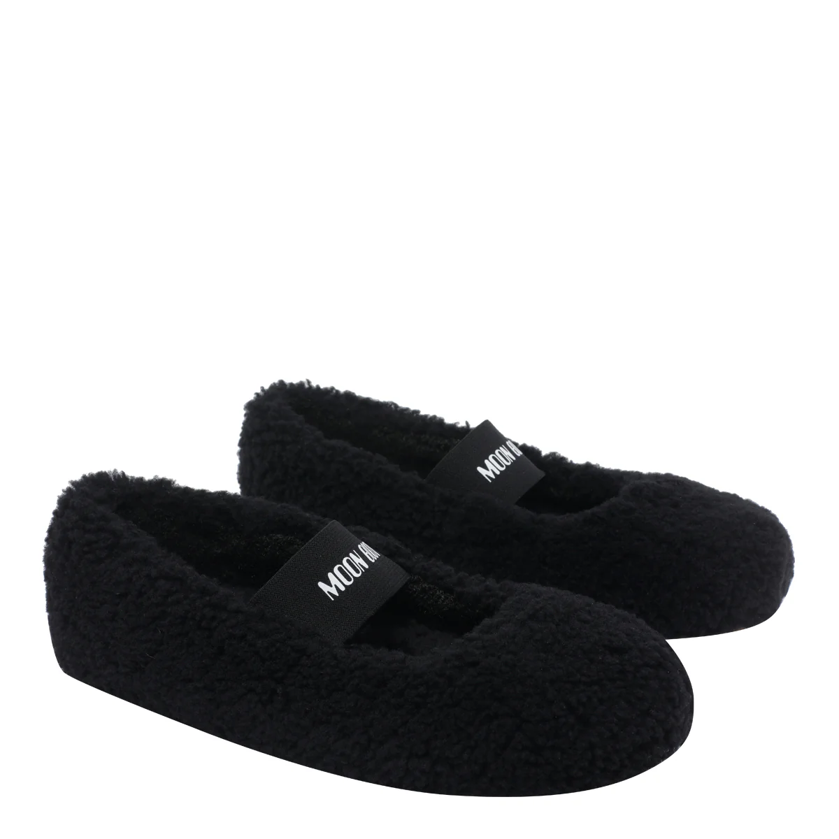Sapatos planos Moon Boot Preto Shearling/sola de borracha