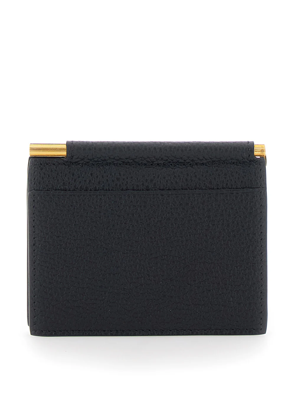 Produtos Tom Ford Clip Bifold em Couro de Novilho Preto