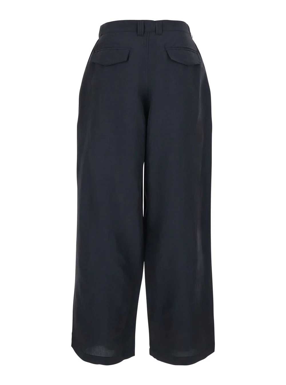 Calças Classy Oversized com Dois Dobramentos Azul com Dobras Duplas na Frente Viscose para Homem Azul Linho Nylon Calças Classy Oversized com Dois Dobramentos Azul com Dobras Duplas na Frente Viscose para Homem Azul Linho Nylon