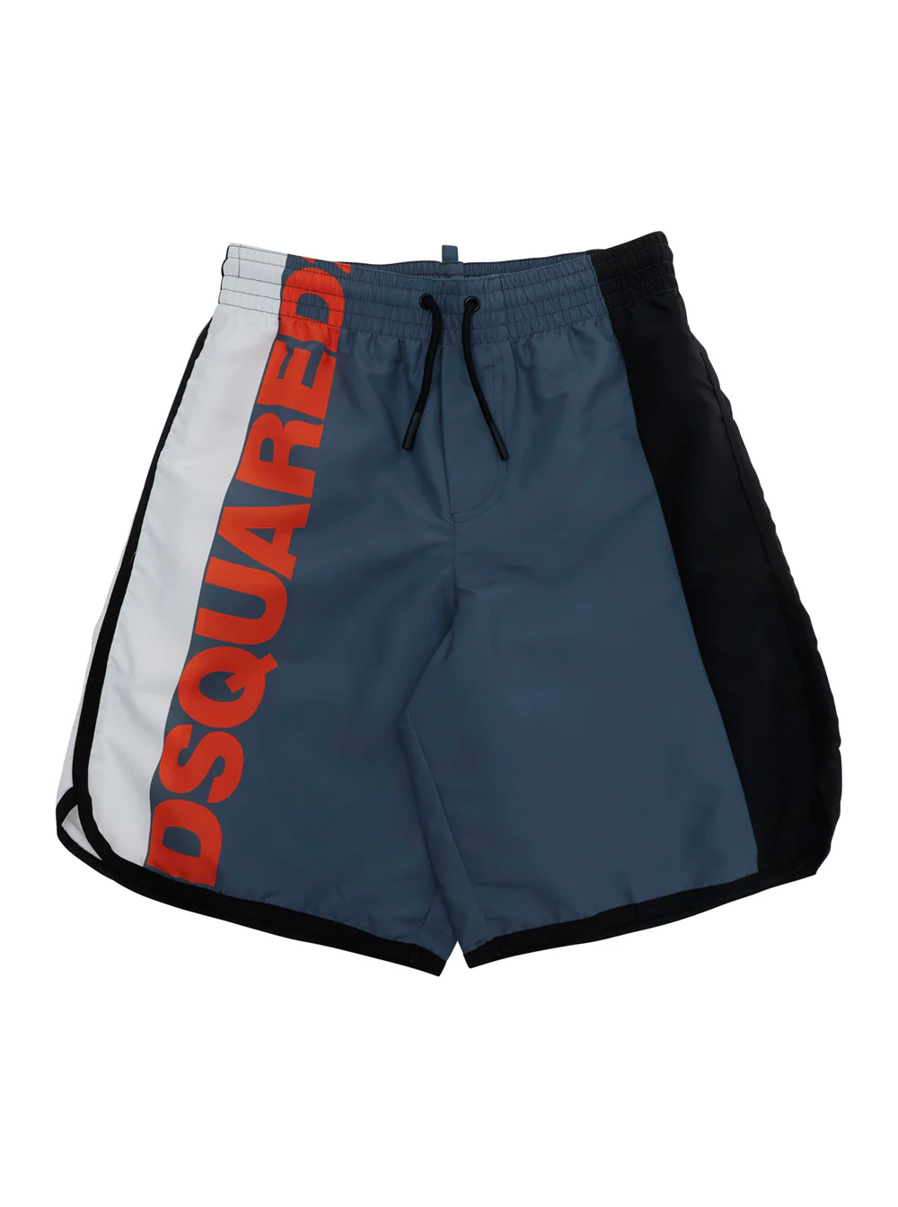 Biquíni Infantil Cinza Dsquared2 com Detalhes em Estilo Esportivo em Poliéster para Roupas de Praia Cinza para Crianças