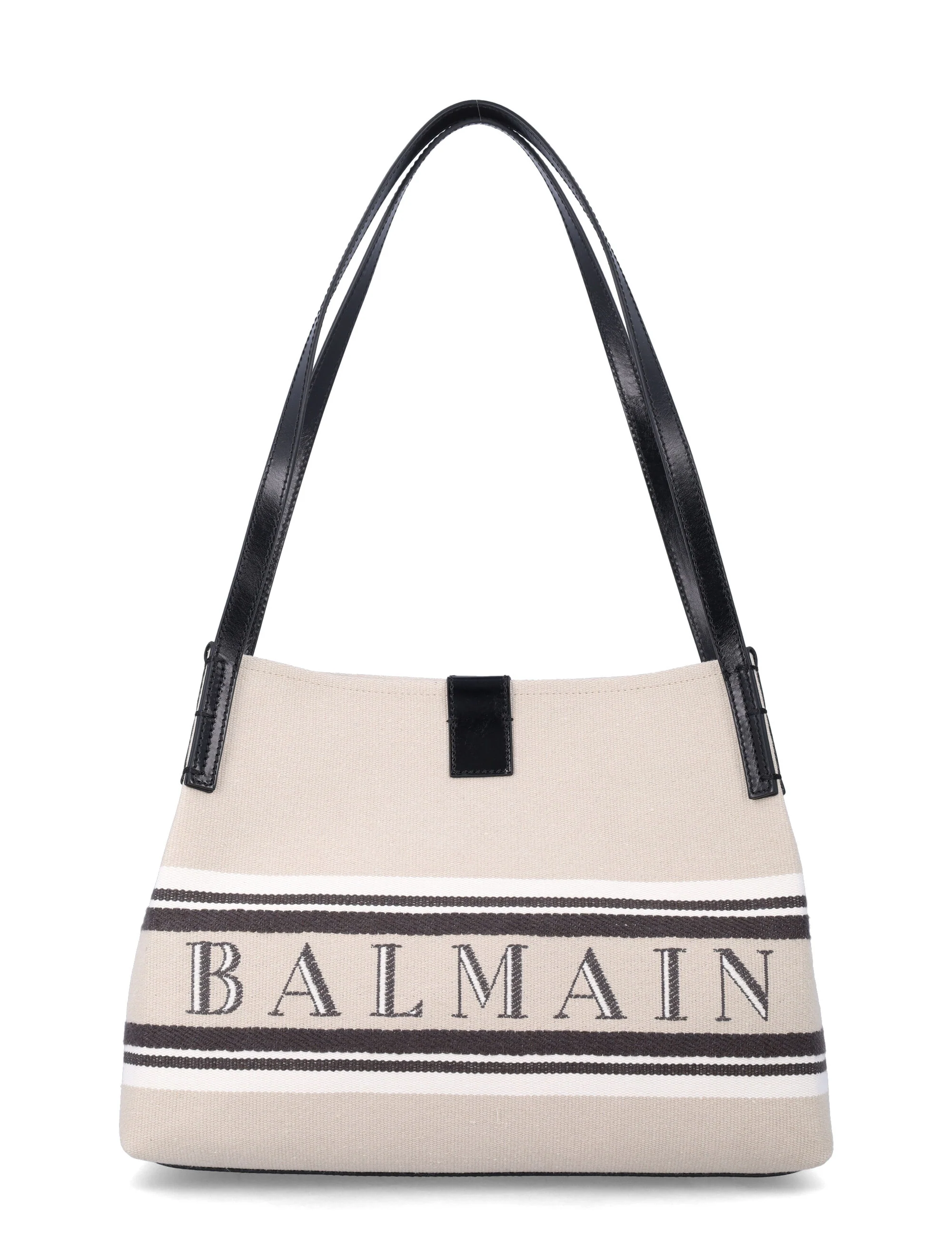 Bolsa de mão Balmain Release em lona Bege Algodão