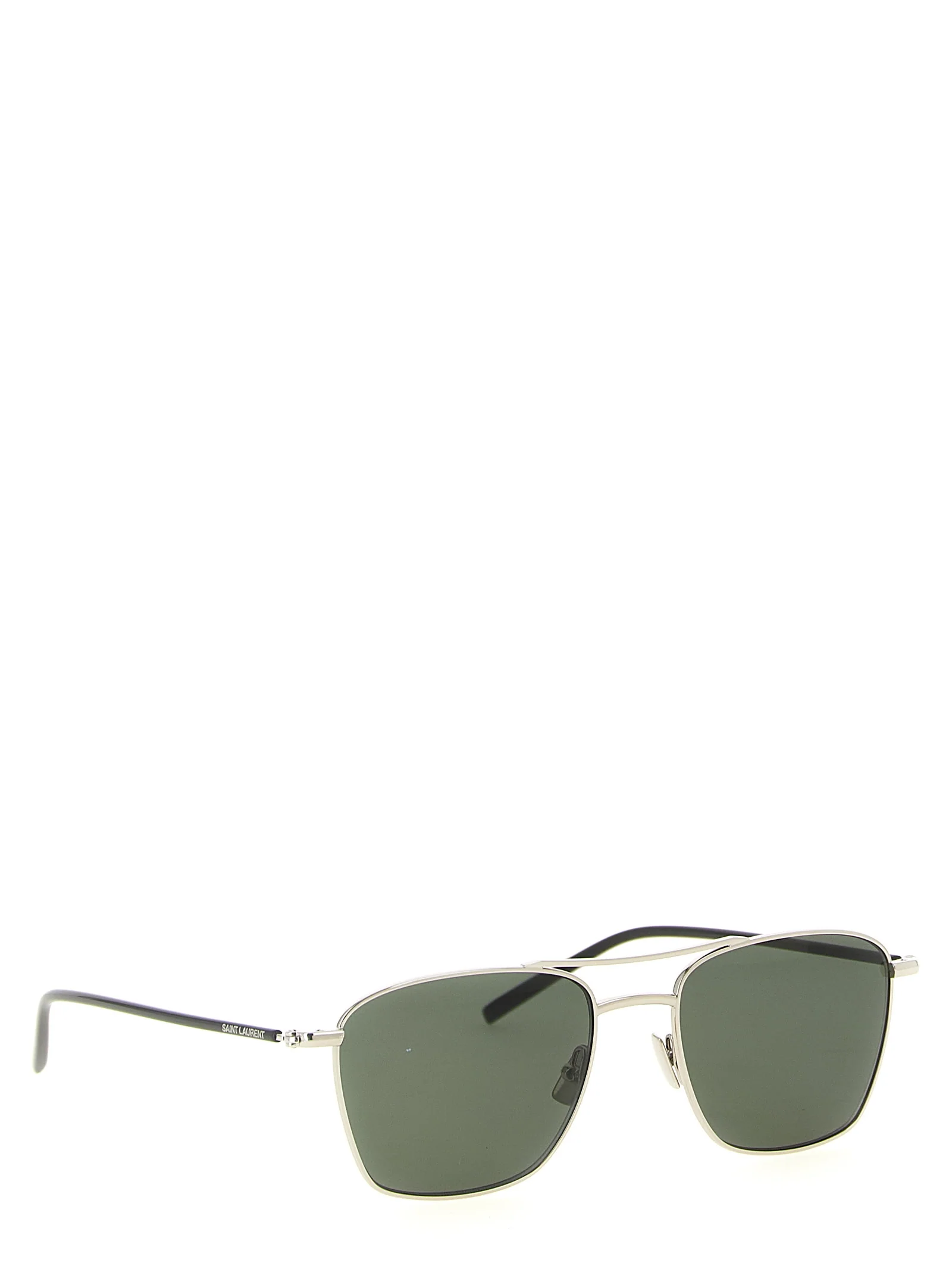 Óculos de Sol de Acetato Prateado Saint Laurent