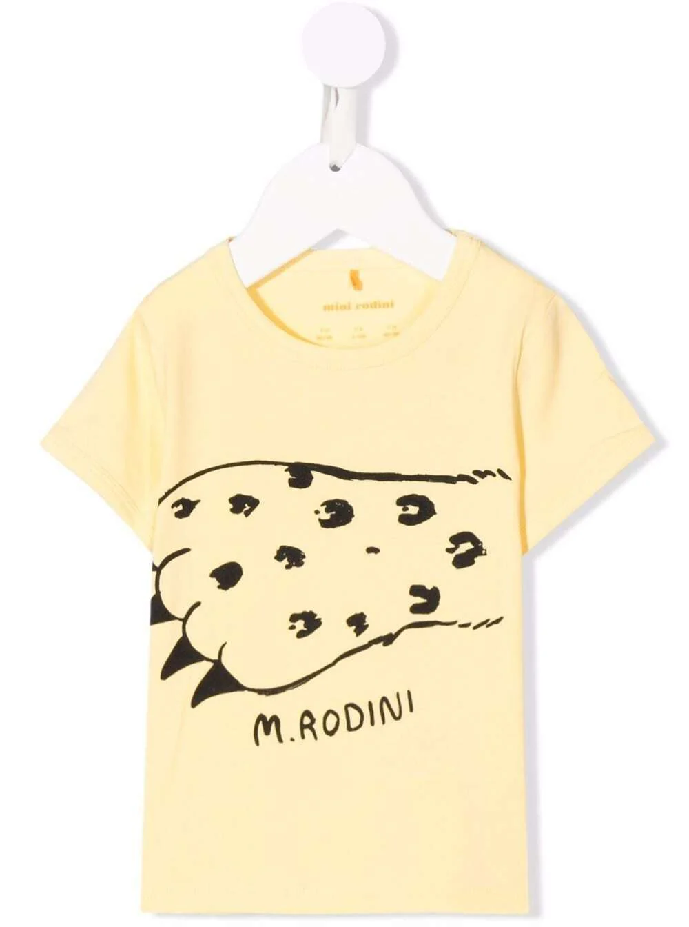 Mini Rodini Kids Meninas Camiseta de Algodão Orgânico Amarela Mount Kilimanjaro Algodão Elastano Camisetas e Camisolas Polo