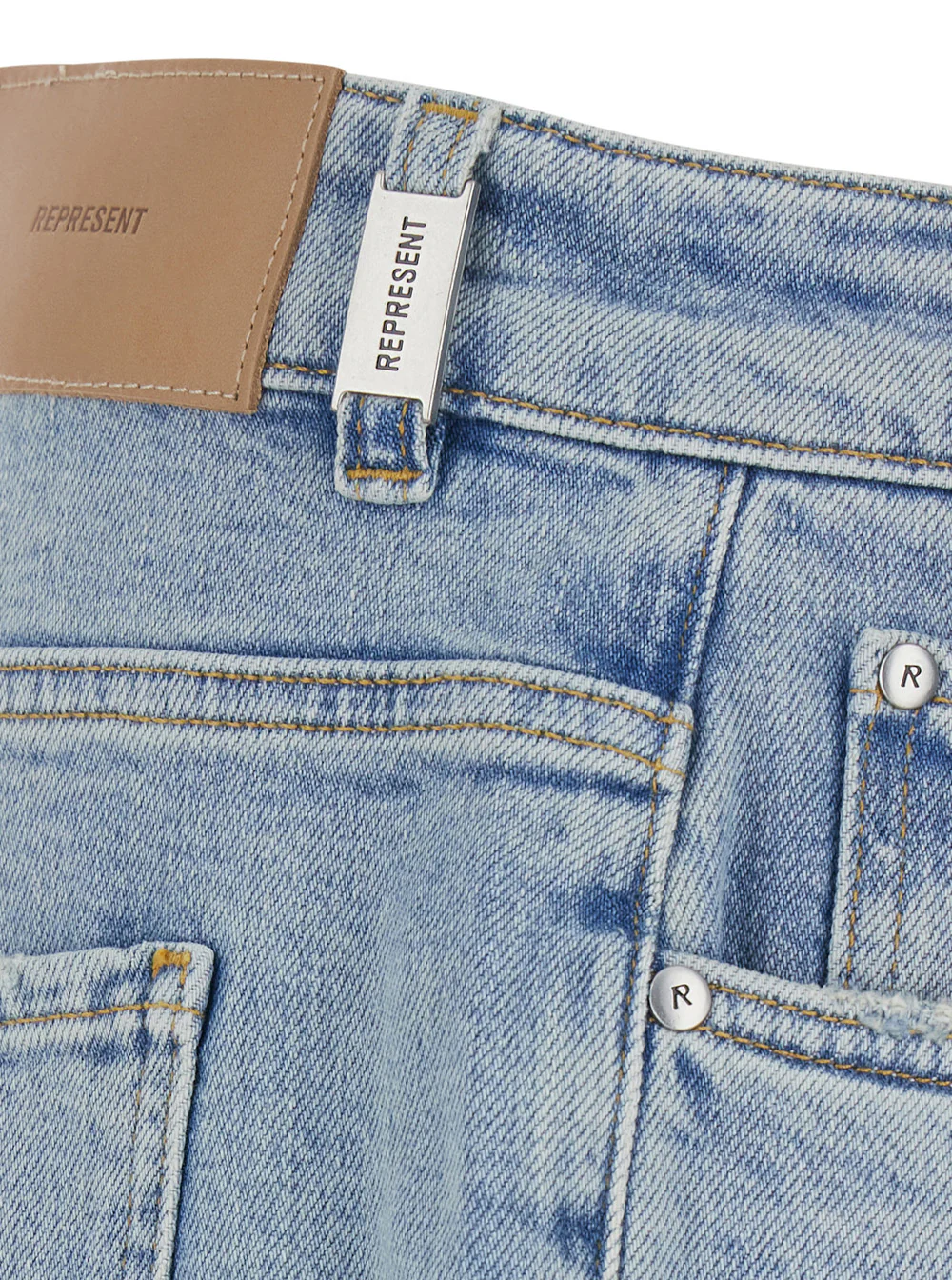 Calças Jeans Reta Azul Represent Blue Denim Blu Algodão