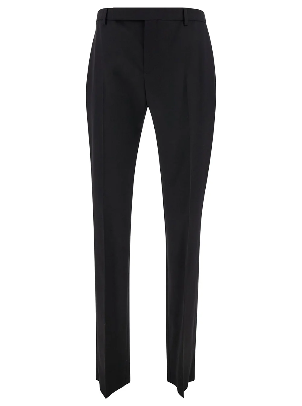 Calças Sapatilhas Pretas Saint Laurent com Pences na Frente em Calças de Lã para Homem Calças Sapatilhas Pretas Saint Laurent com Pences na Frente em Calças de Lã para Homem