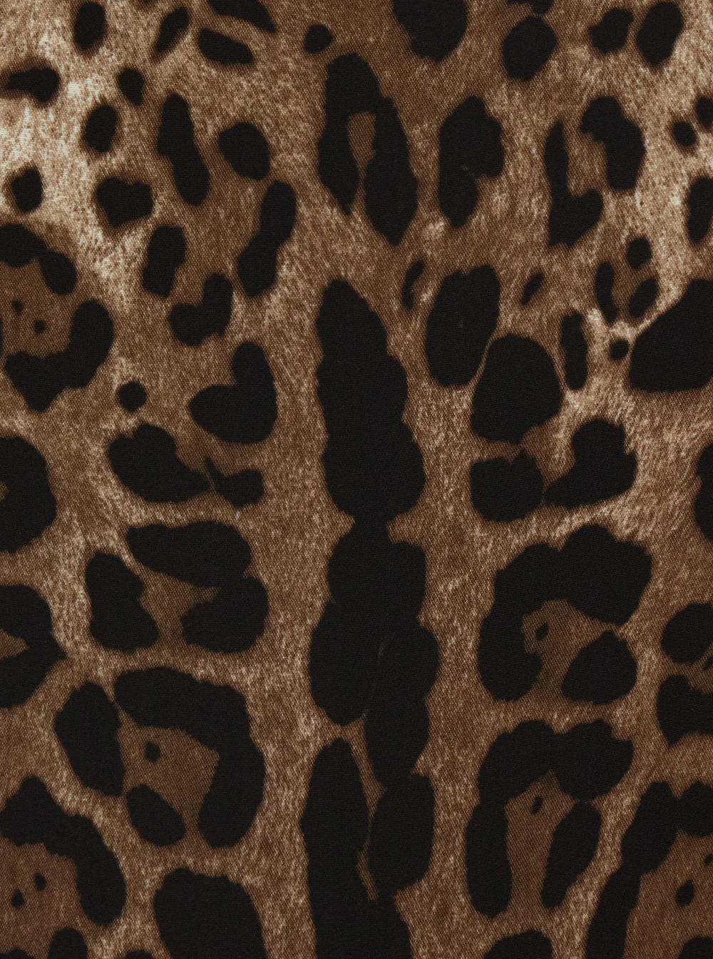 Vestido Midi de Manga Comprida com Estampa Animalier Dolce & Gabbana Marrom
