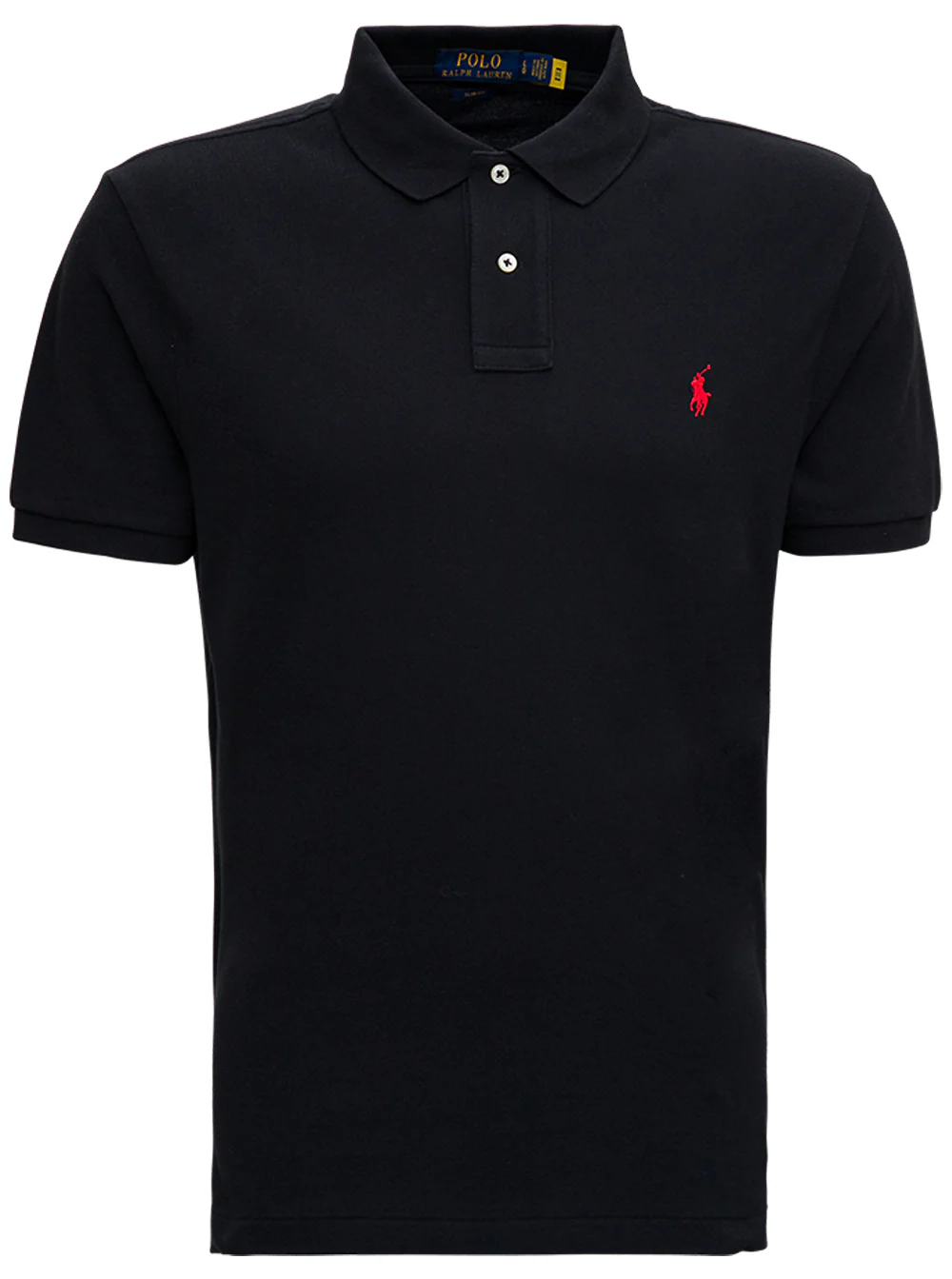 Camiseta Polo Ralph Lauren Preto com gola clássica e logotipo de cavalo na frente em algodão para homens Camisetas