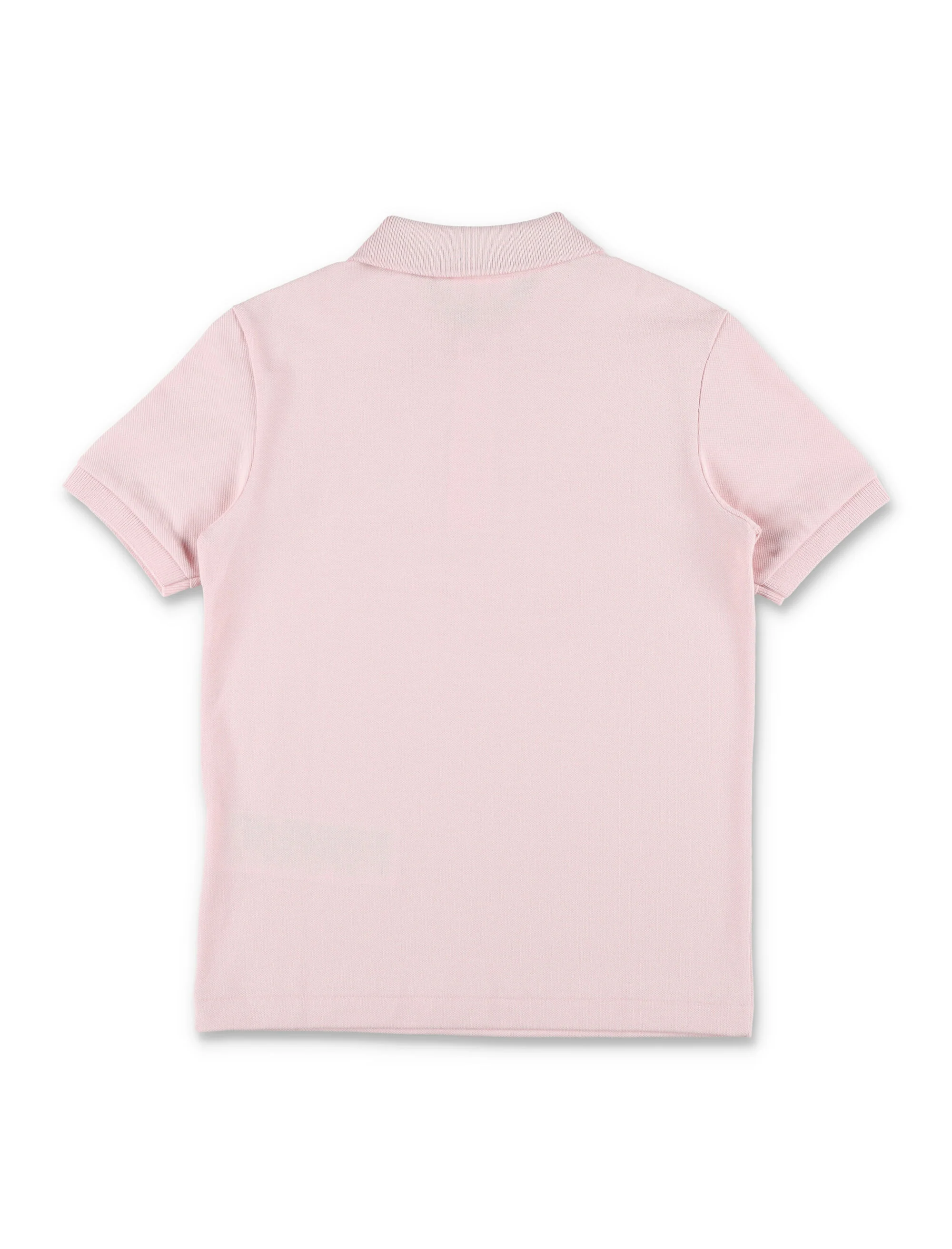 Camiseta de Malha de Algodão Petit Piqué Lacoste Kids Rosa