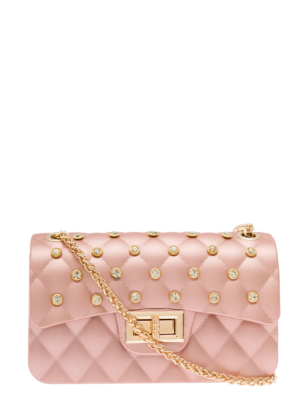 Bolsas Infantil Monnalisa com Strass PVC Bege Aplicações: Crossbody Metálico