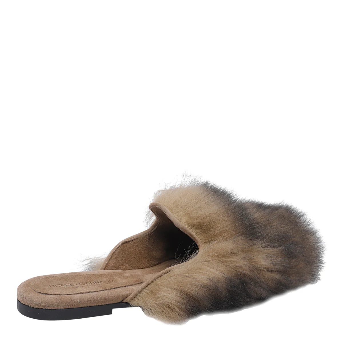 Sandalhas Dolce & Gabbana Marrom Pelúcia Real/Sola de Borracha Sandalhas Dolce & Gabbana Marrom Pelúcia Real/Sola de Borracha