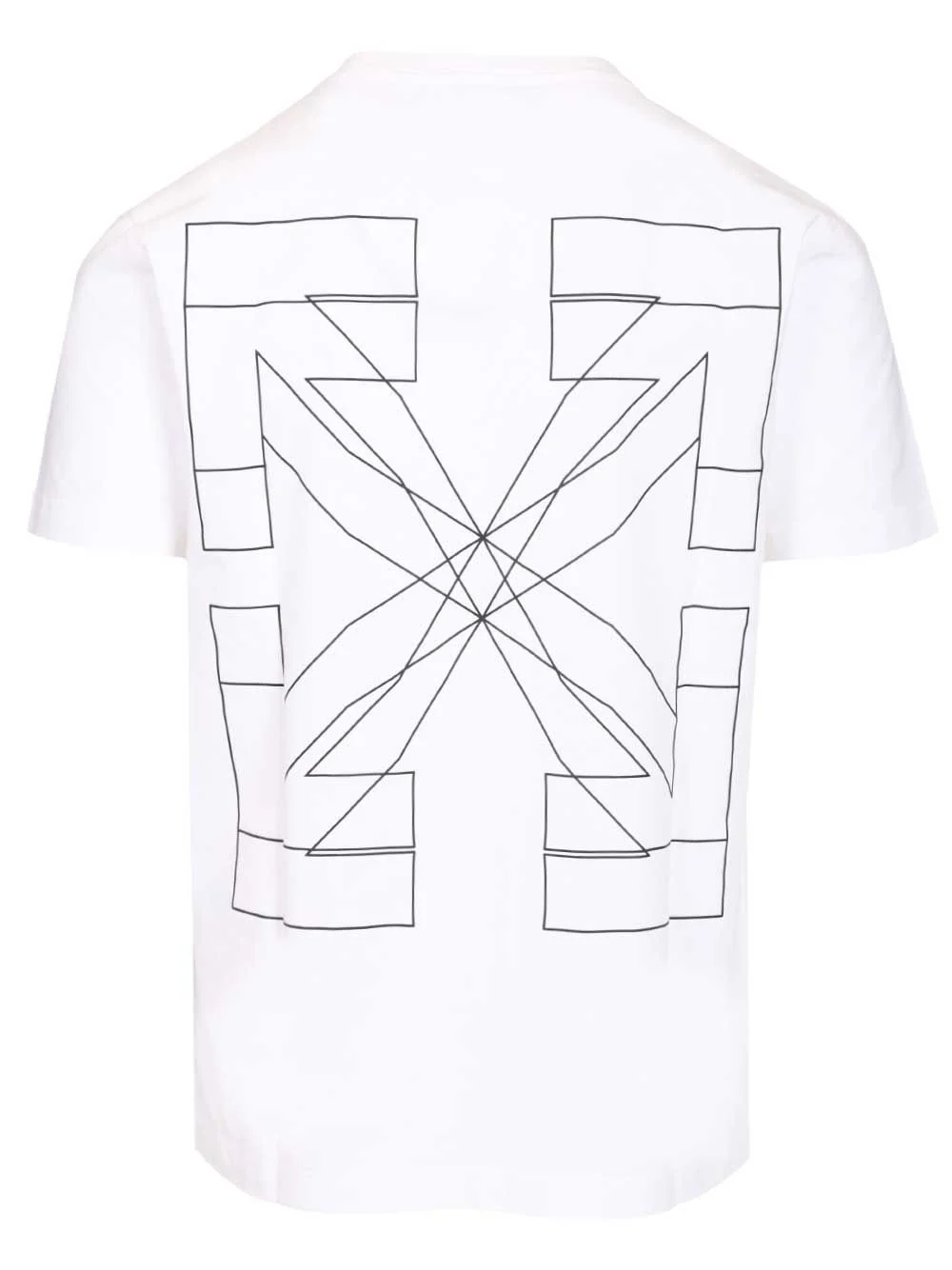 Camiseta Slim Off-White Outline Double Arrow Branca de Algodão
