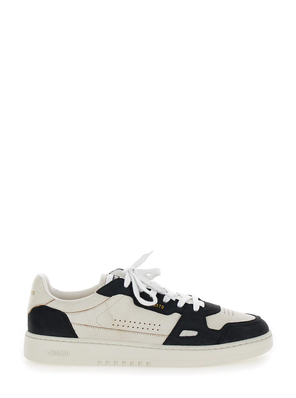 Sapatilhas Bicolor de Couro Preto e Bege com Logotipo de Dados Axel Arigato Masculino Branco/Preto Poliéster Reciclado