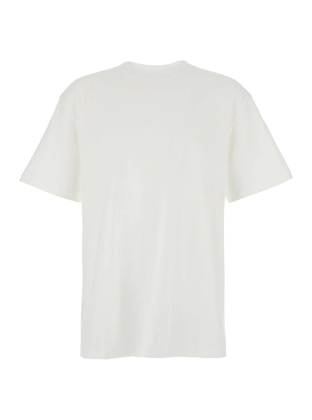 Camiseta Branca da Marca Purple com Gola Redonda e Ombros Caídos em Camisetas de Homem e Camisetas Polo