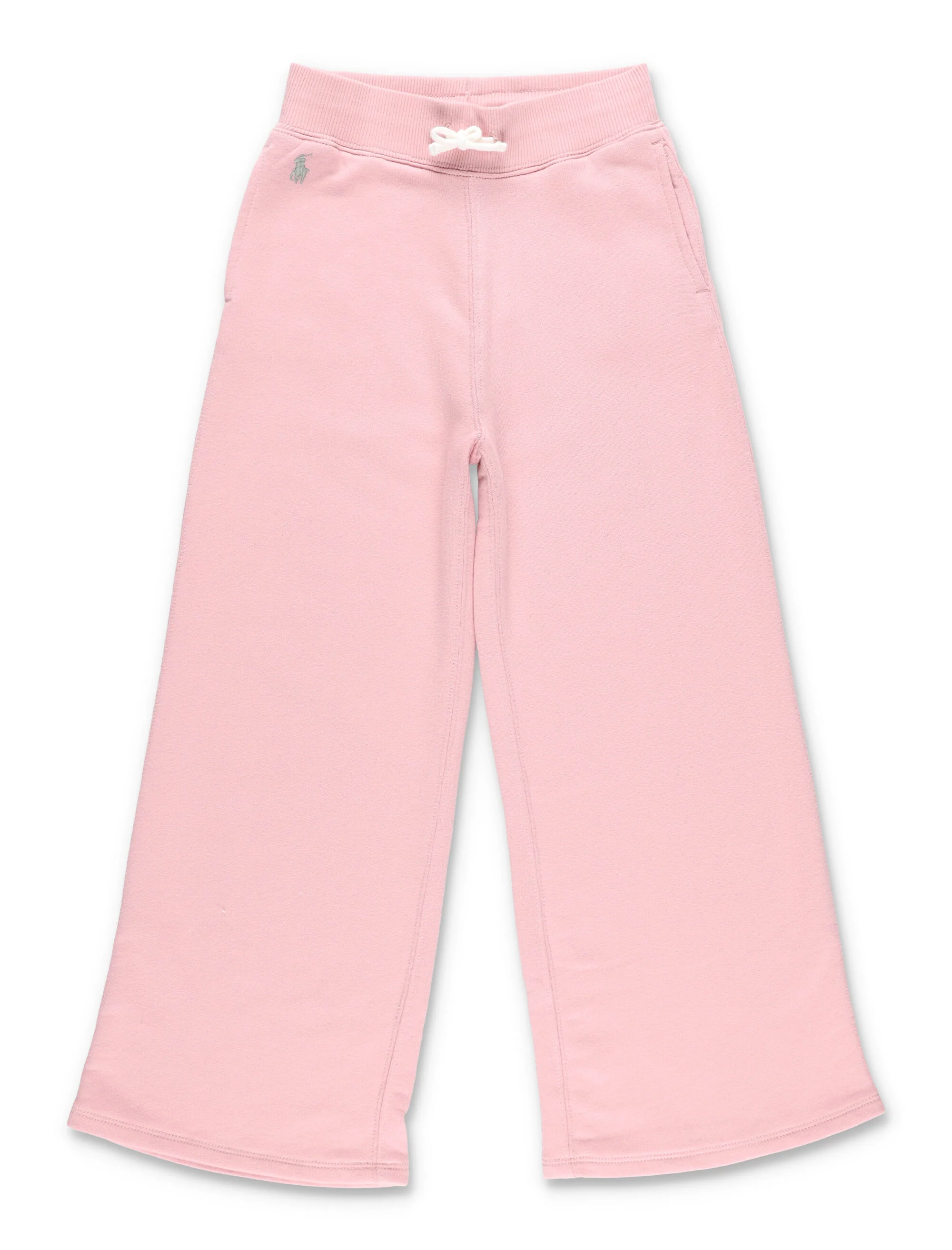 Polo Ralph Lauren Calças de Moletom para Meninas com Pernas Largas, Cotton Rosa