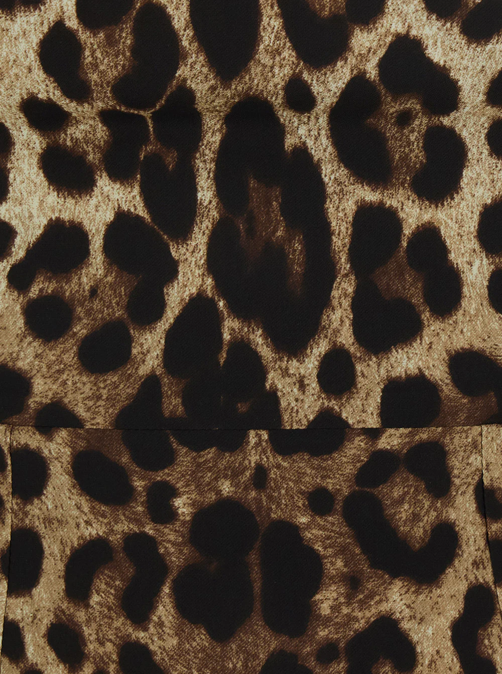 Vestido Midi Sem Mangas Marrom Dolce & Gabbana com Estampa de Leopardo em Todo o Tecido em Seda para Mulheres