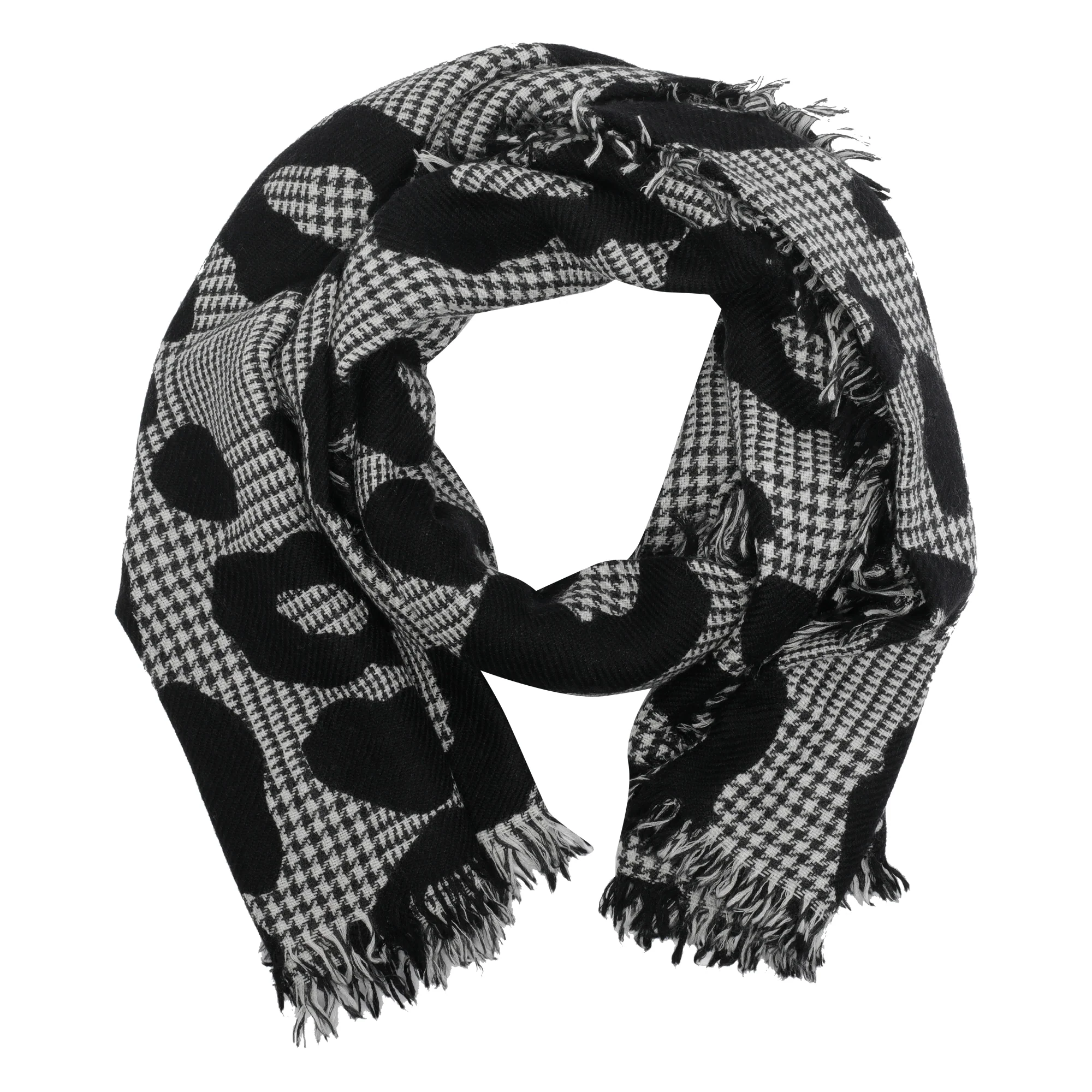 Pashminas Faliero Sarti Preto Lã Virgem Caxemira Seda