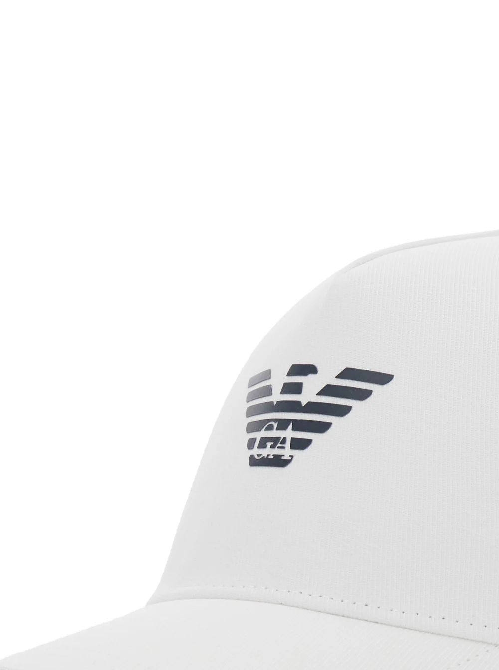 Boné de Beisebol de Algodão Branco com Logotipo Emporio Armani para Homens Chapéus e Luvas