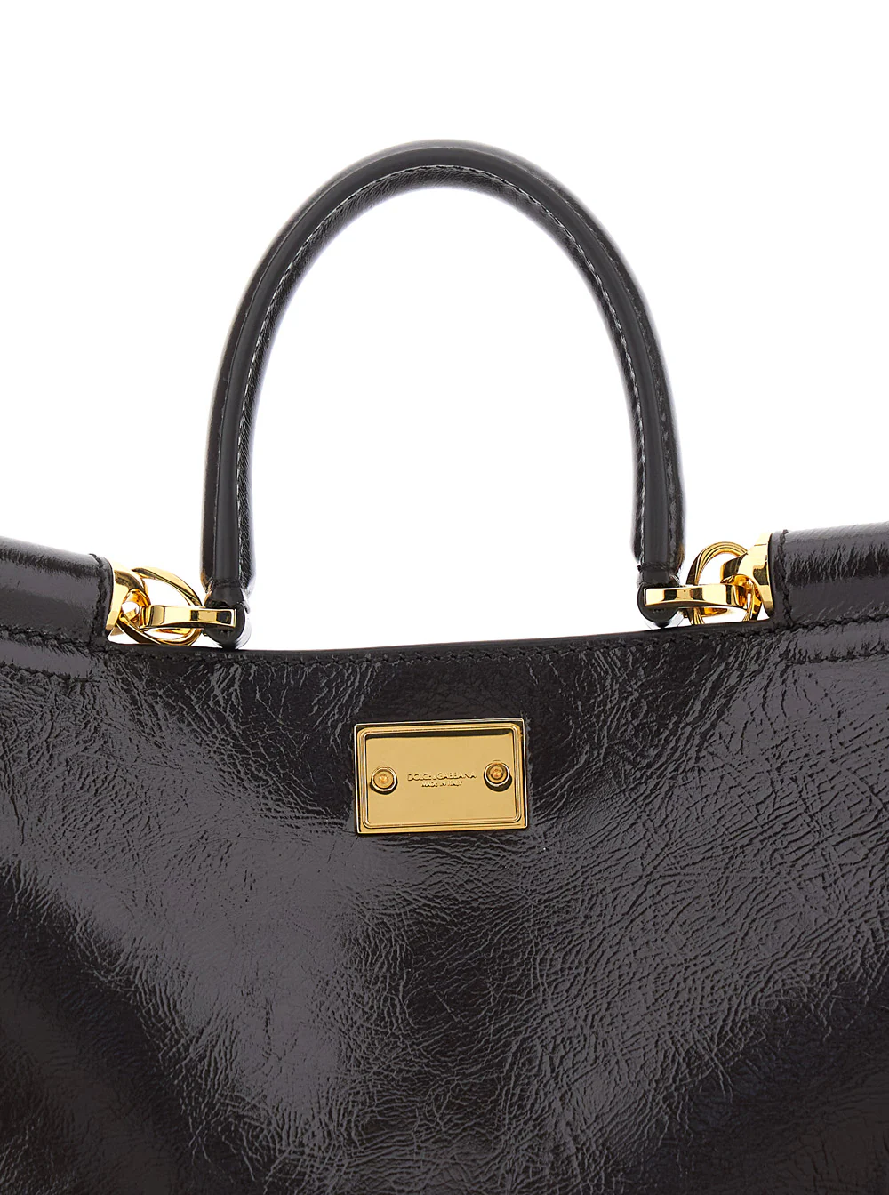 Bolsa de Mão Dolce & Gabbana Vittoria Marrom com Alça de Ombro Ajustável e Placa com Logotipo na Frente em Couro para Mulher Bolsas de Cintura