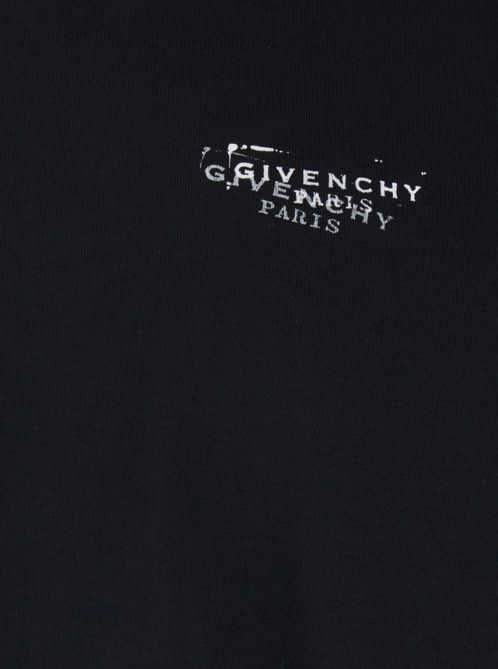 Camiseta Preta Givenchy com Logotipo na Frente e Nas Costas em Algodão para Homens Camisetas Camisetas Polo