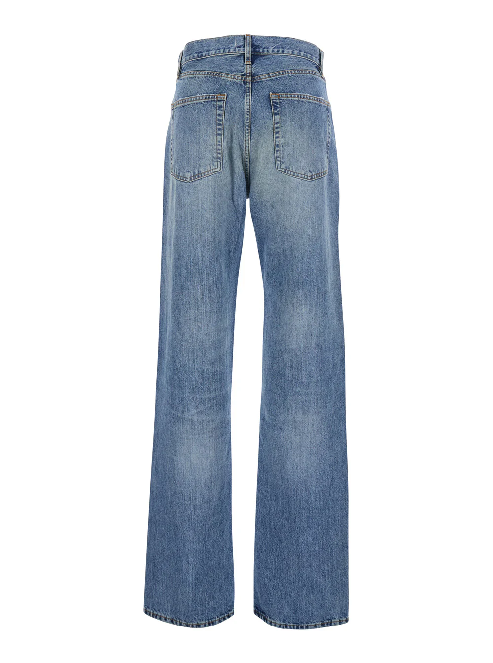 Calças Jeans The Stack com Design de Cinco Bolsos e Efeito Desgastado em Jeans Azul para Mulheres Blu Algodão Calças Jeans The Stack com Design de Cinco Bolsos e Efeito Desgastado em Jeans Azul para Mulheres Blu Algodão