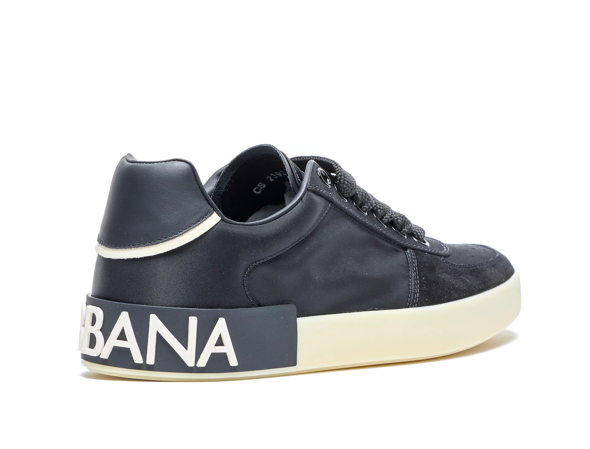 Sapatilhas Dolce & Gabbana Preto Couro Vegetal e Tecido Sapatilhas Dolce & Gabbana Preto Couro Vegetal e Tecido