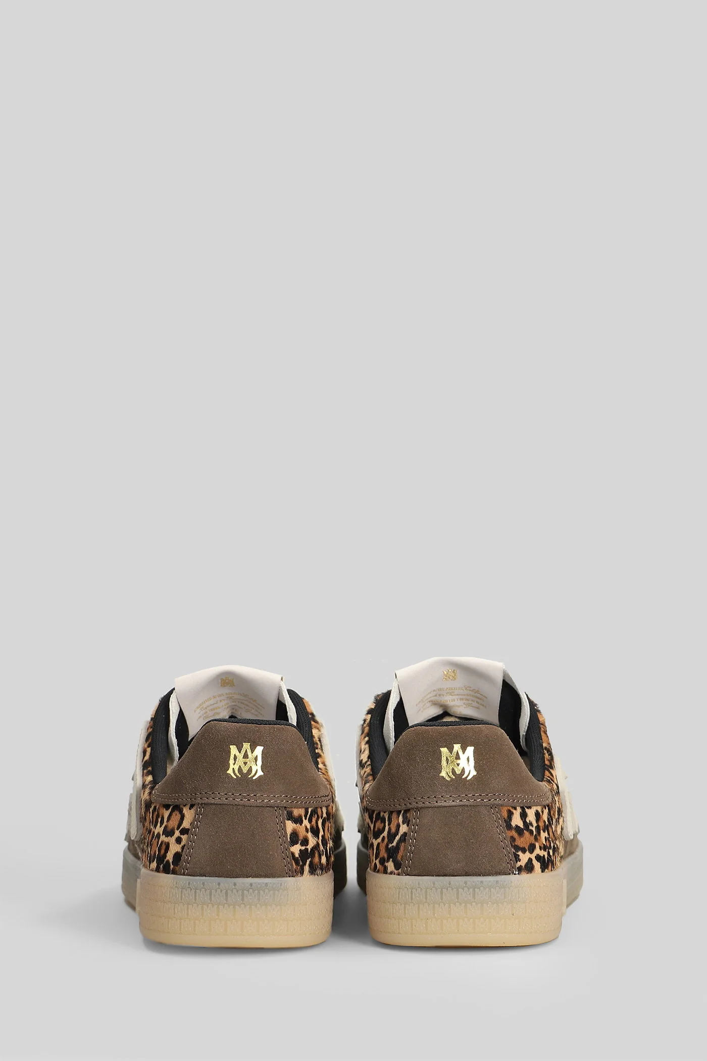 Sapatilhas Amiri Pacific bones em couro de pônei Animalier, Sapatos