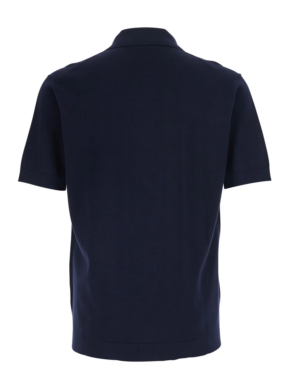 Camisa Azul Kangra com Gola com Bicos e Mangas Curtas em Algodão para Homens Azuis Blusas