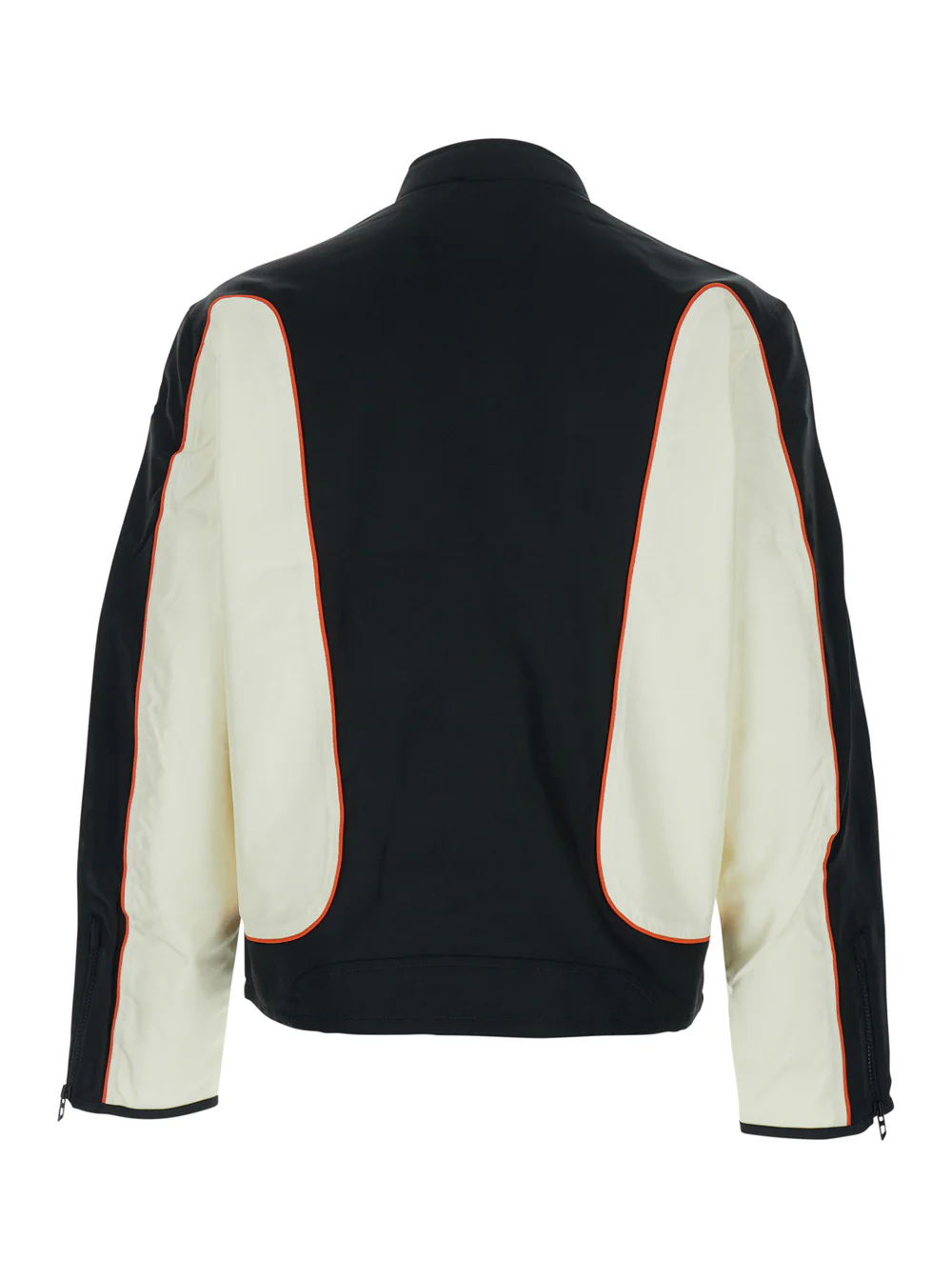 Jaqueta J-BLINK-WRD Diesel Branca-Preto com Fechamento Frontal em Tecido Técnico para Homens Branco/preto Outerwear